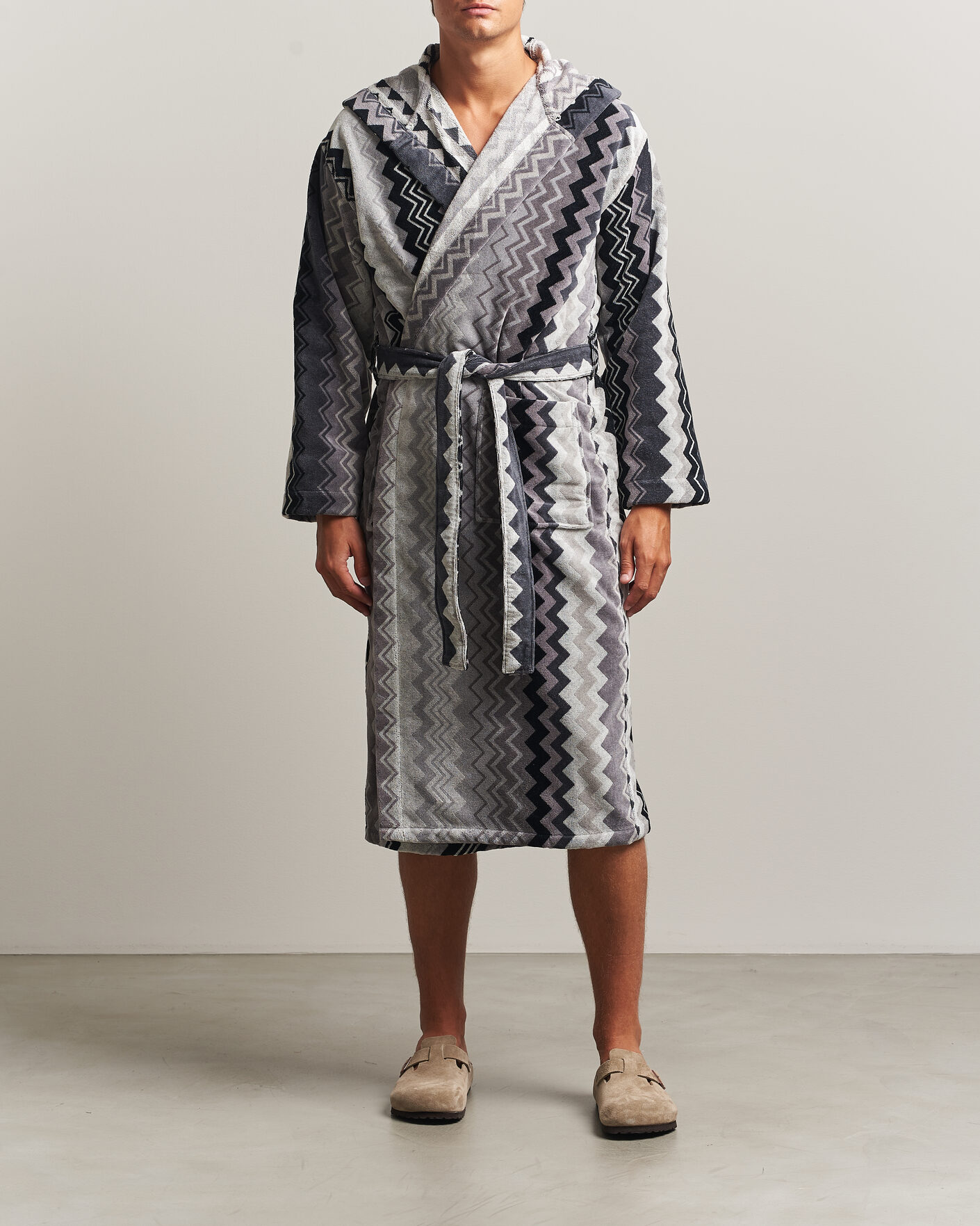 Herre | Pyjamas & Morgenkåber | Missoni Home | Giacomo Hooded Bathrobe Multi Black