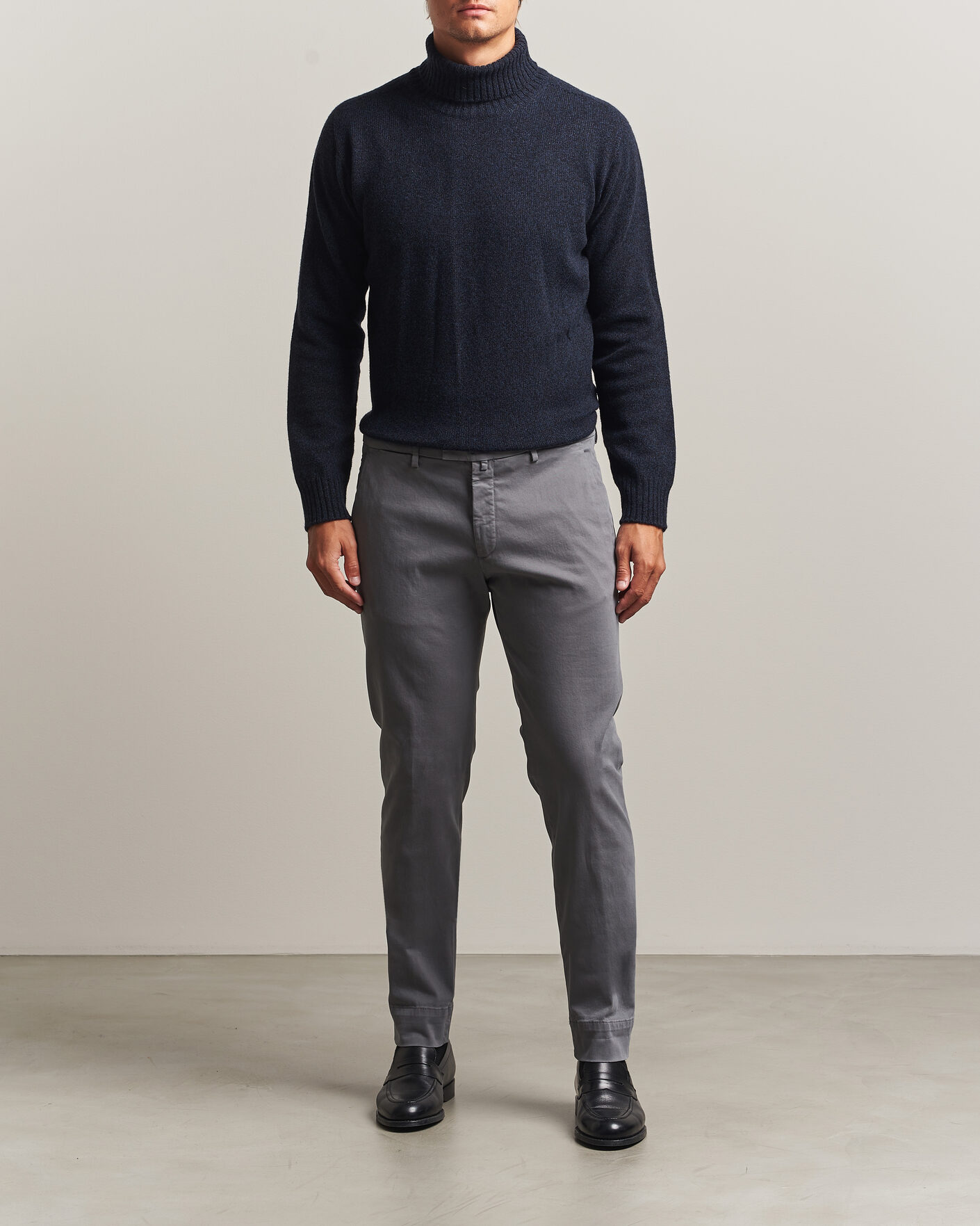 Herre | Bukser | Briglia 1949 | Slim Fit Cotton Stretch Trousers Grey
