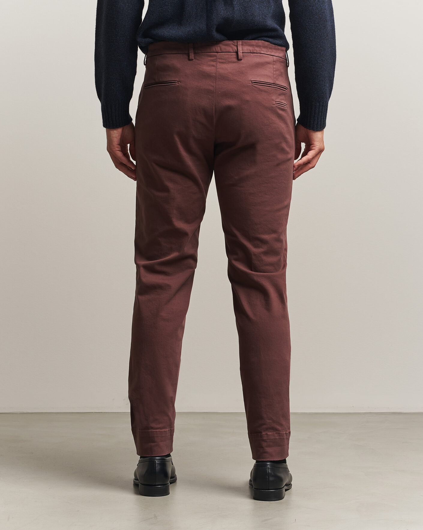 Herre | Bukser | Briglia 1949 | Slim Fit Cotton Stretch Trousers Burgundy