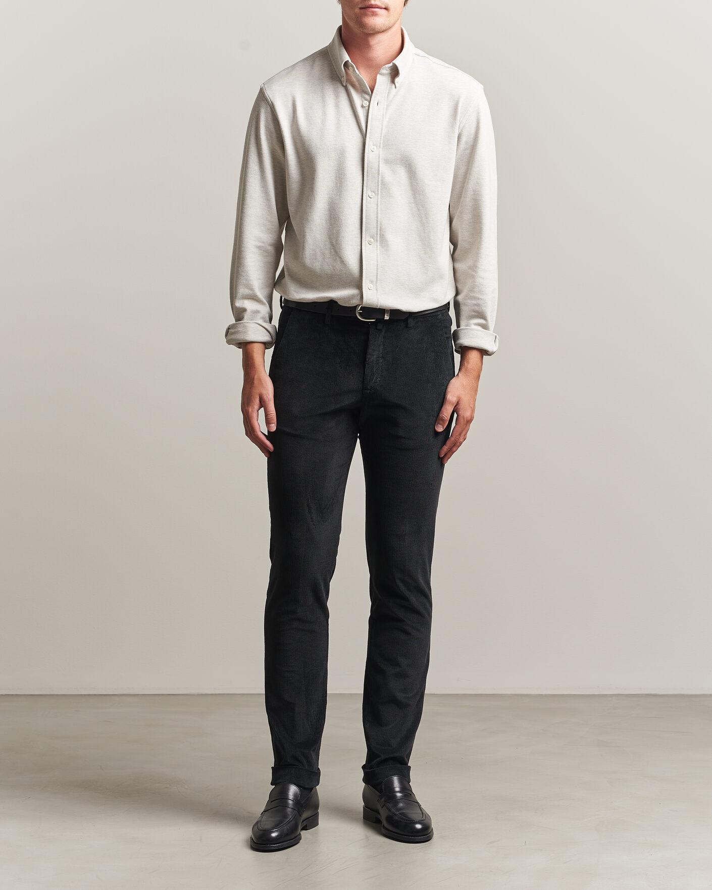 Herre | Bukser | Briglia 1949 | Slim Fit Corduroy Trousers Black