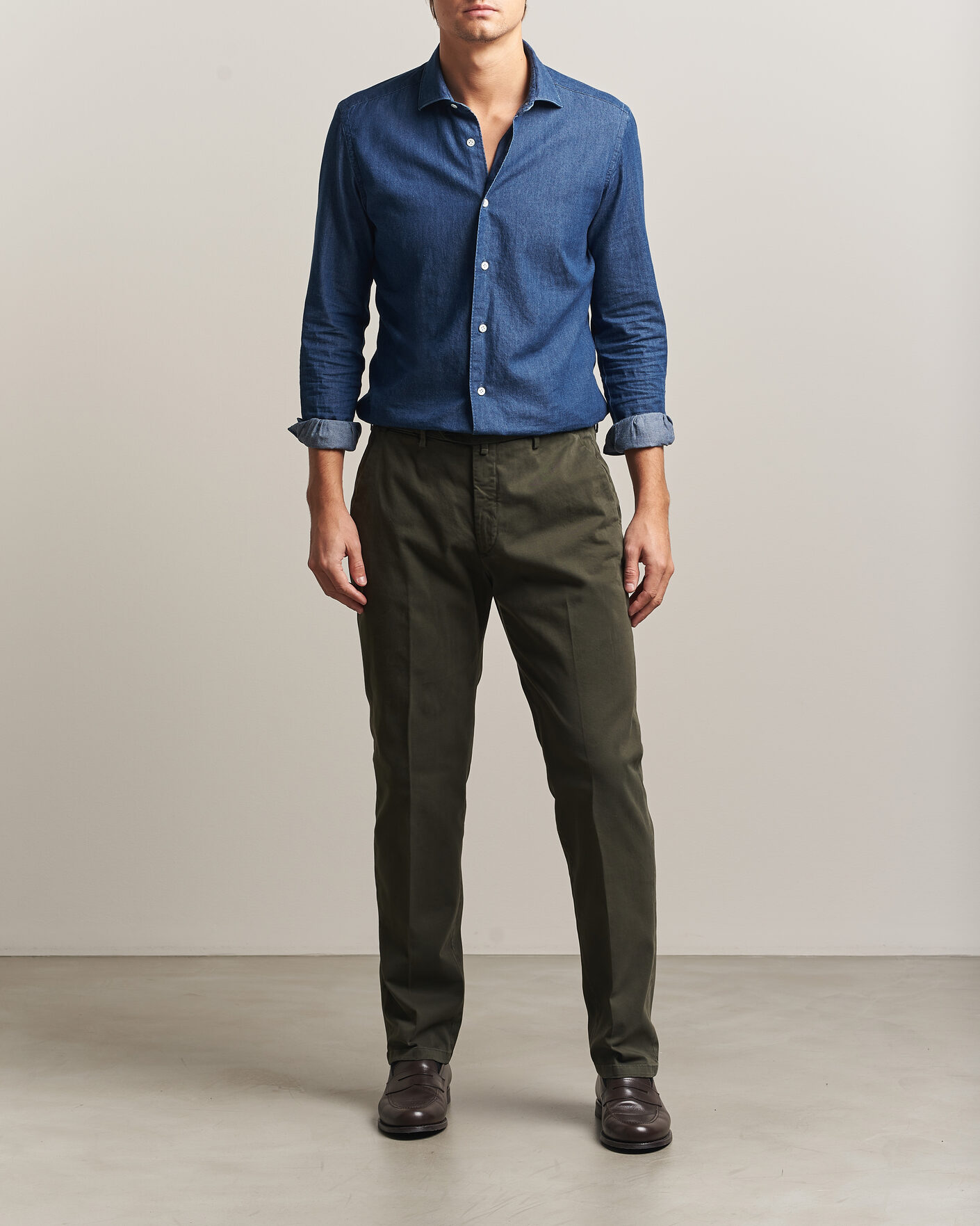 Herre | Bukser | Briglia 1949 | Soho Tailored Easy Fit Chino Olive