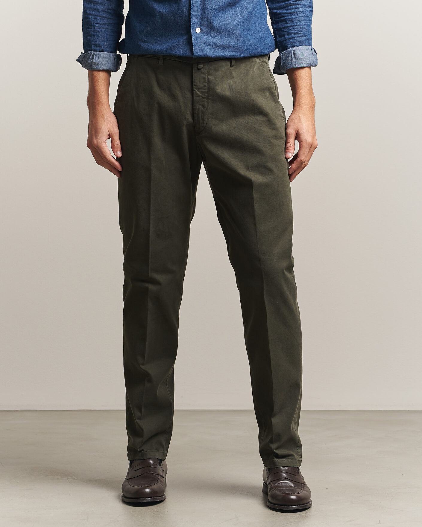 Herre | Bukser | Briglia 1949 | Soho Tailored Easy Fit Chino Olive