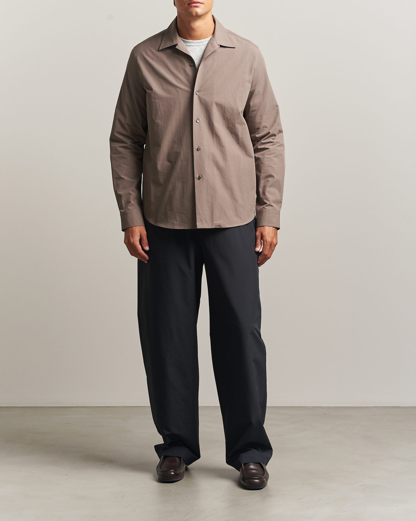 Herre | Skjorter | Jil Sander | Crispy Washed Cotton Shirt Taupe