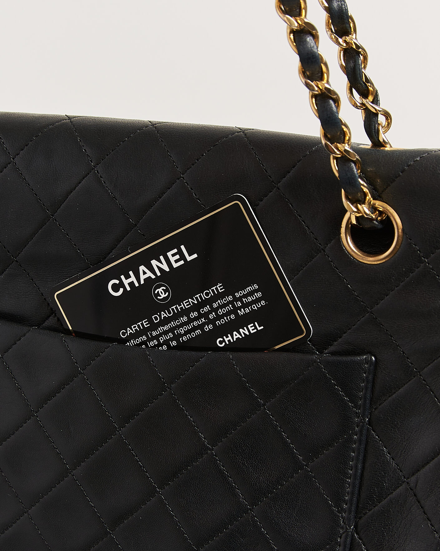 Herre | Pre-Owned & Vintage Bags | Chanel Pre-Owned | Vintage Classic Flap Bag Lambskin Black