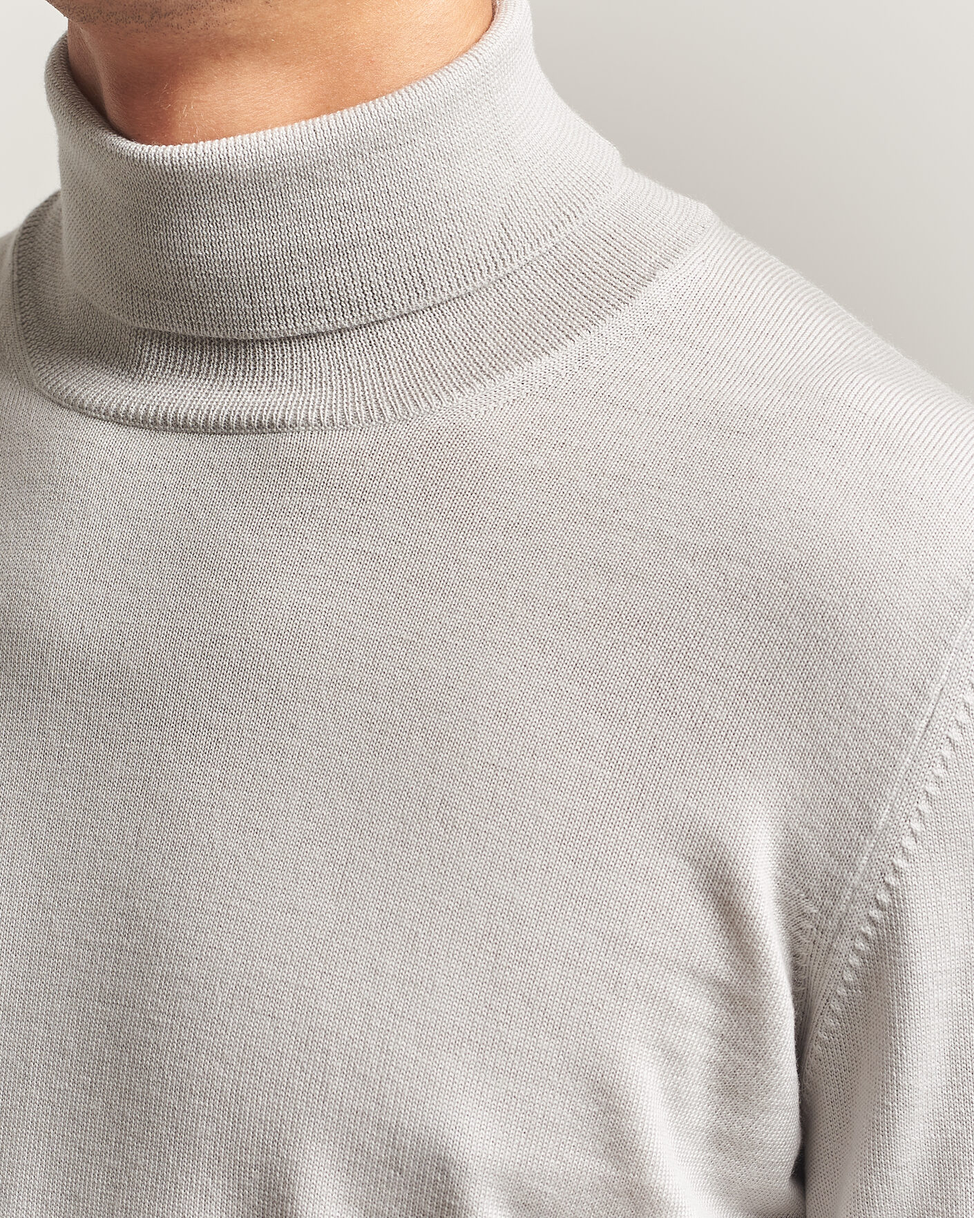 Herre | Trøjer | Gran Sasso | Merino Fashion Fit Rollneck Light Beige