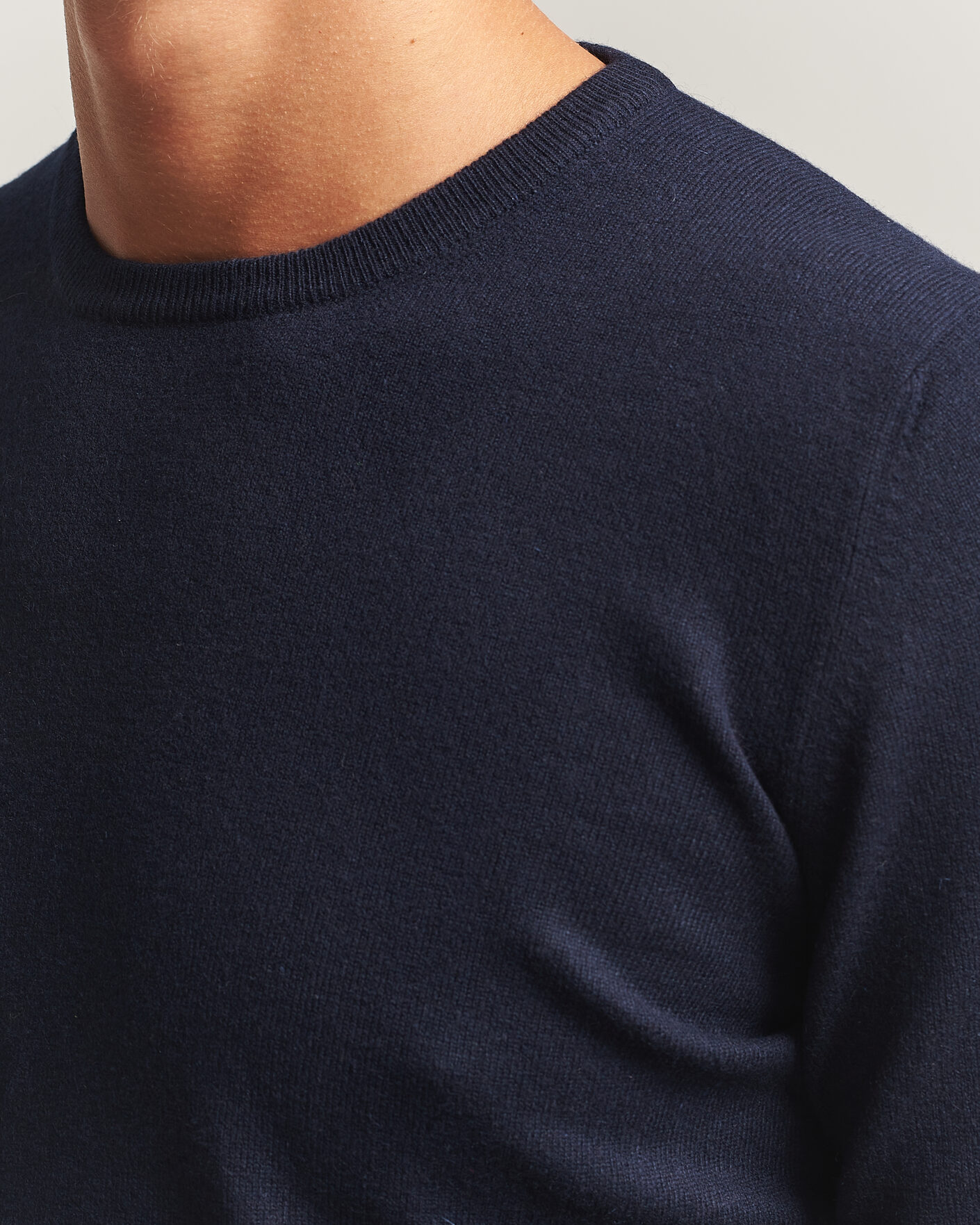 Herre | Trøjer | Gran Sasso | Wool/Cashmere Crew Neck Navy