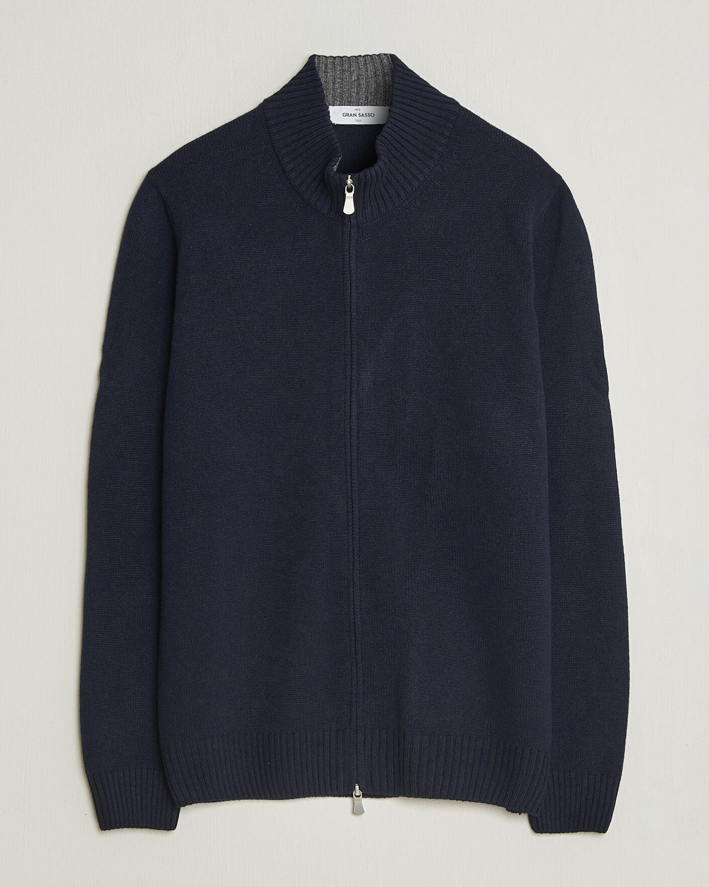 Herre | Trøjer | Gran Sasso | Wool/Cashmere Full Zip Navy