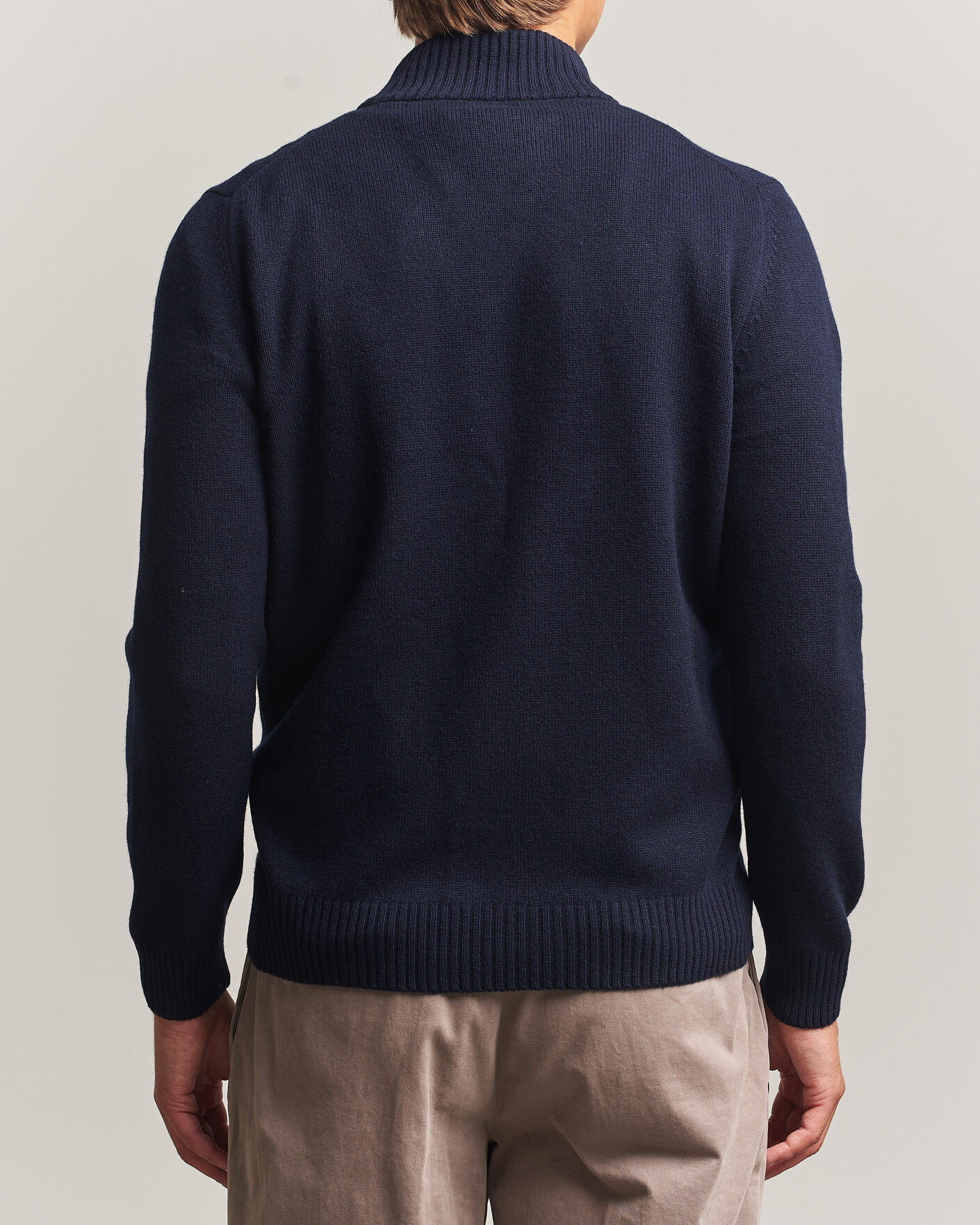 Herre | Trøjer | Gran Sasso | Wool/Cashmere Full Zip Navy