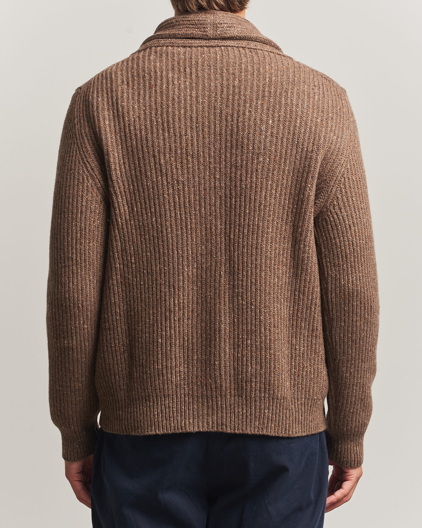 Herre | Trøjer | Gran Sasso | Wool/Cashmere Donegal Cardigan Brown