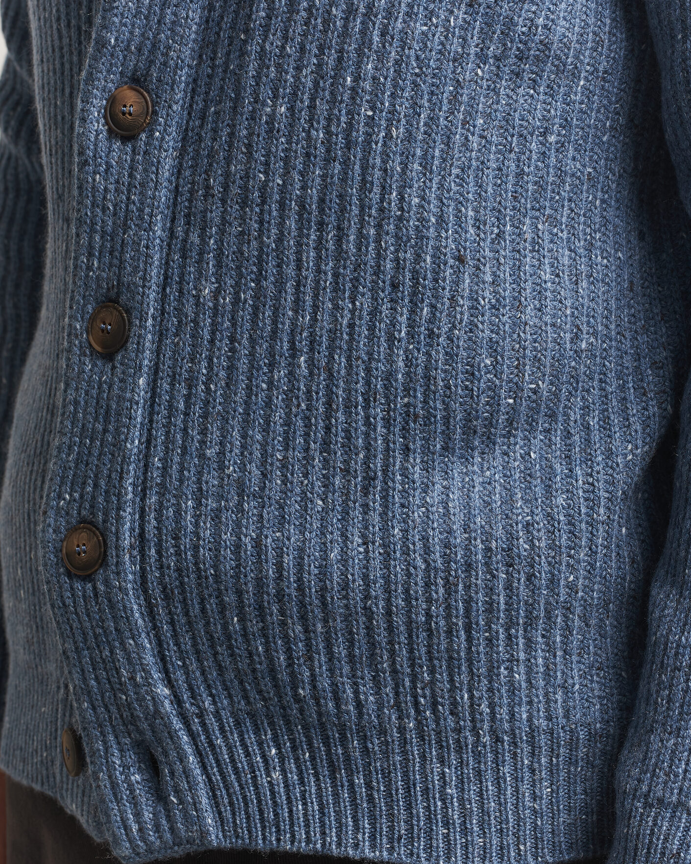 Herre | Trøjer | Gran Sasso | Wool/Cashmere Donegal Cardigan Blue