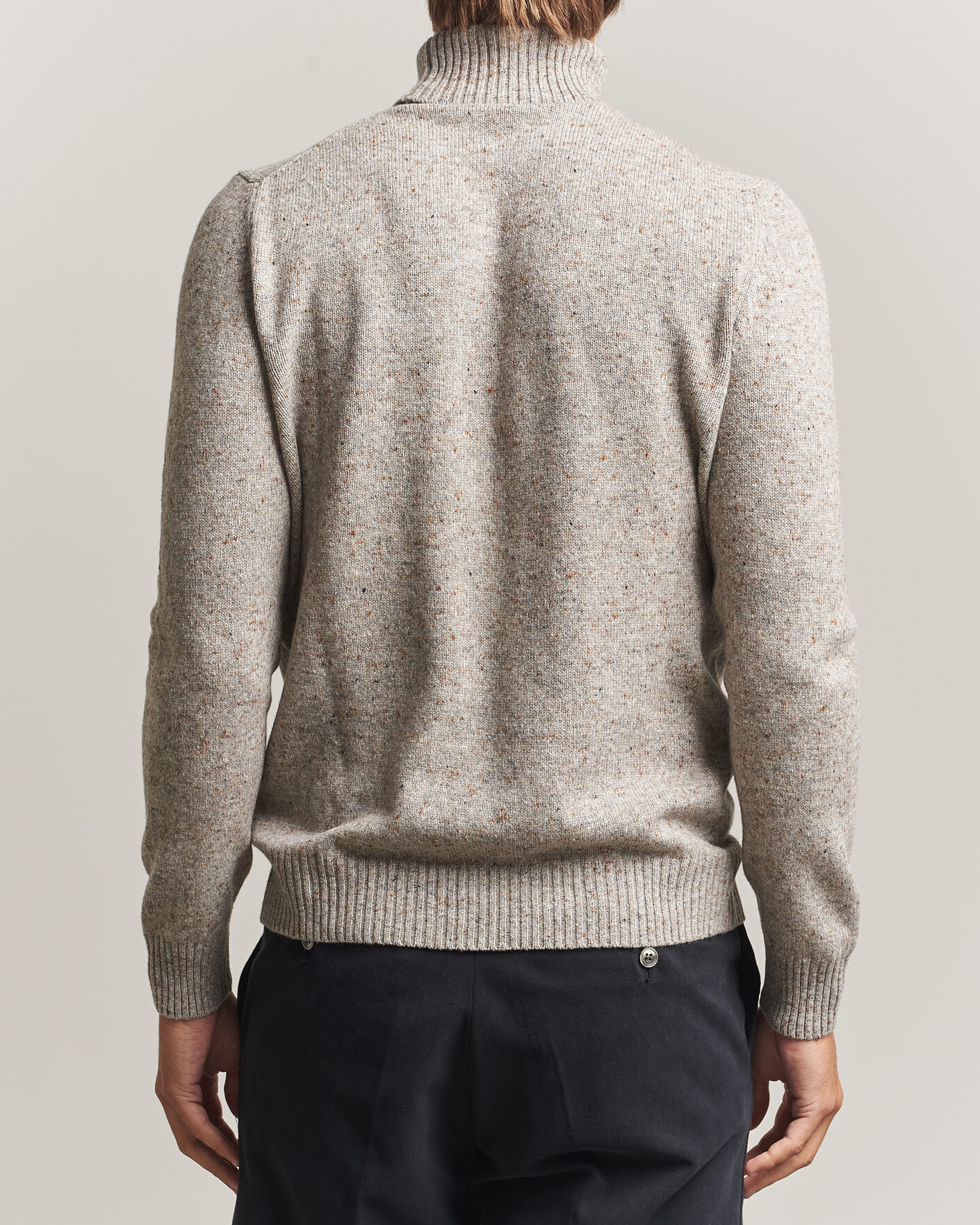 Herre | Trøjer | Gran Sasso | Wool/Cashmere Donegal Rollneck Beige