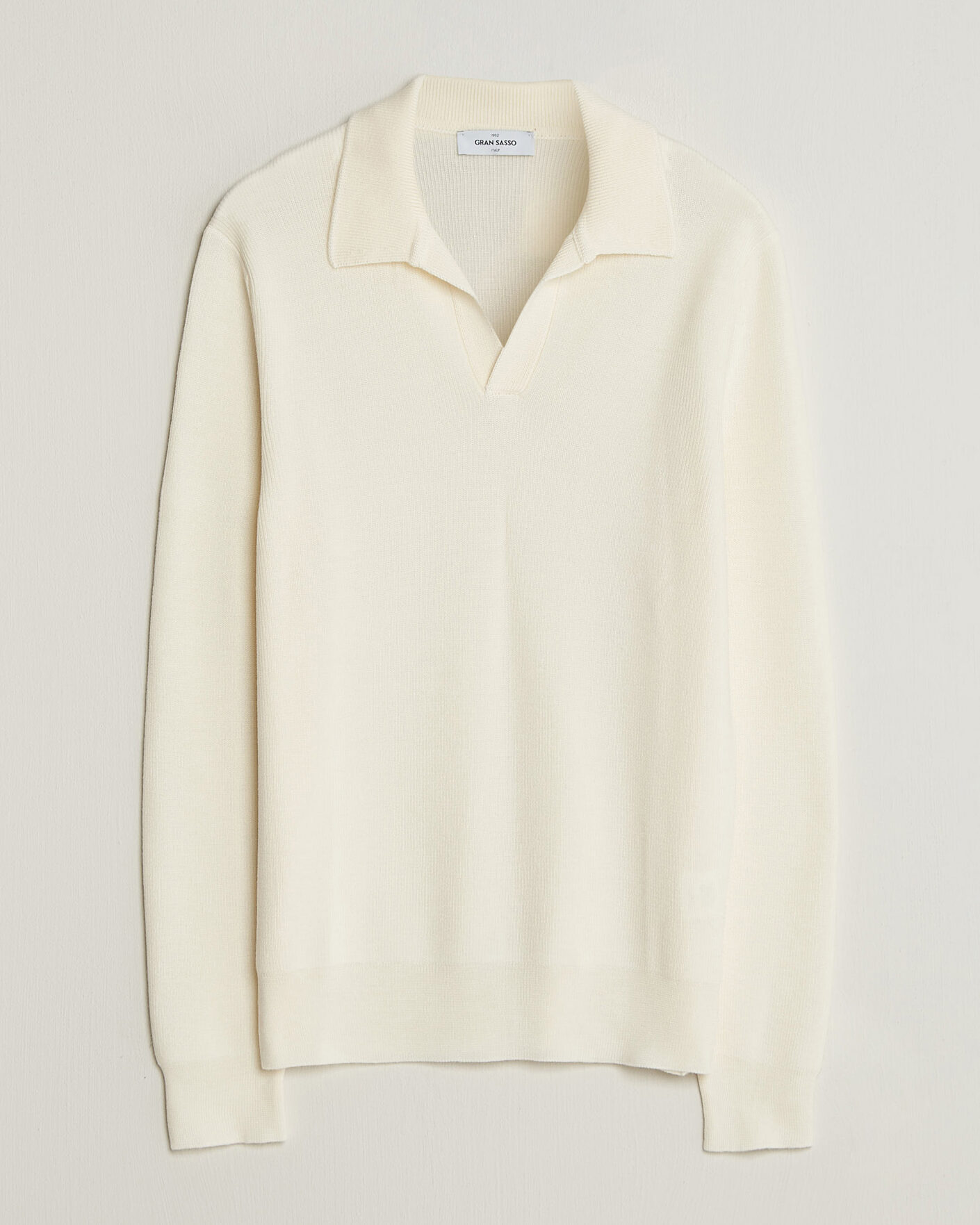 Herre | Trøjer | Gran Sasso | Merino Knitted Polo Cream