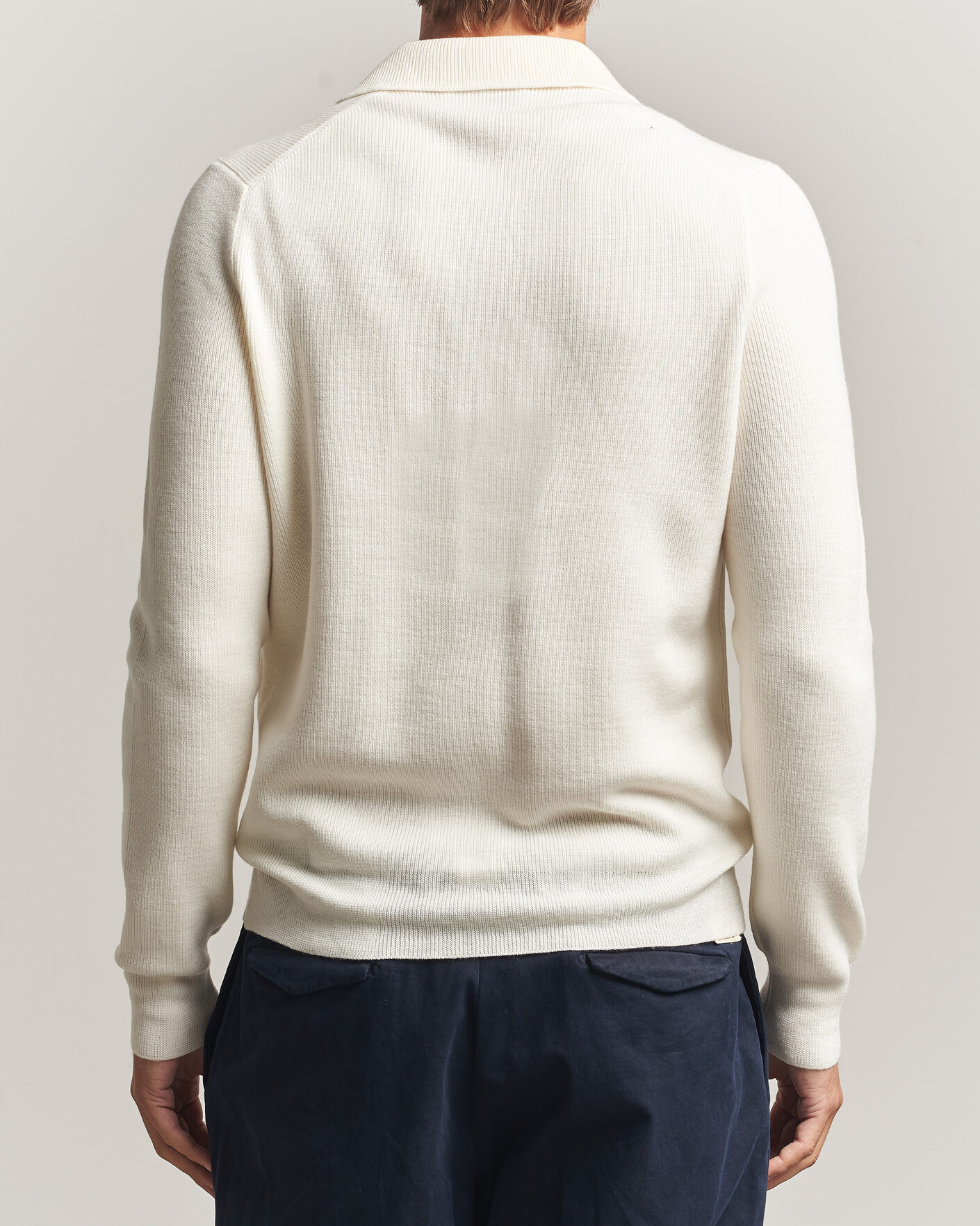 Herre | Trøjer | Gran Sasso | Merino Knitted Polo Cream