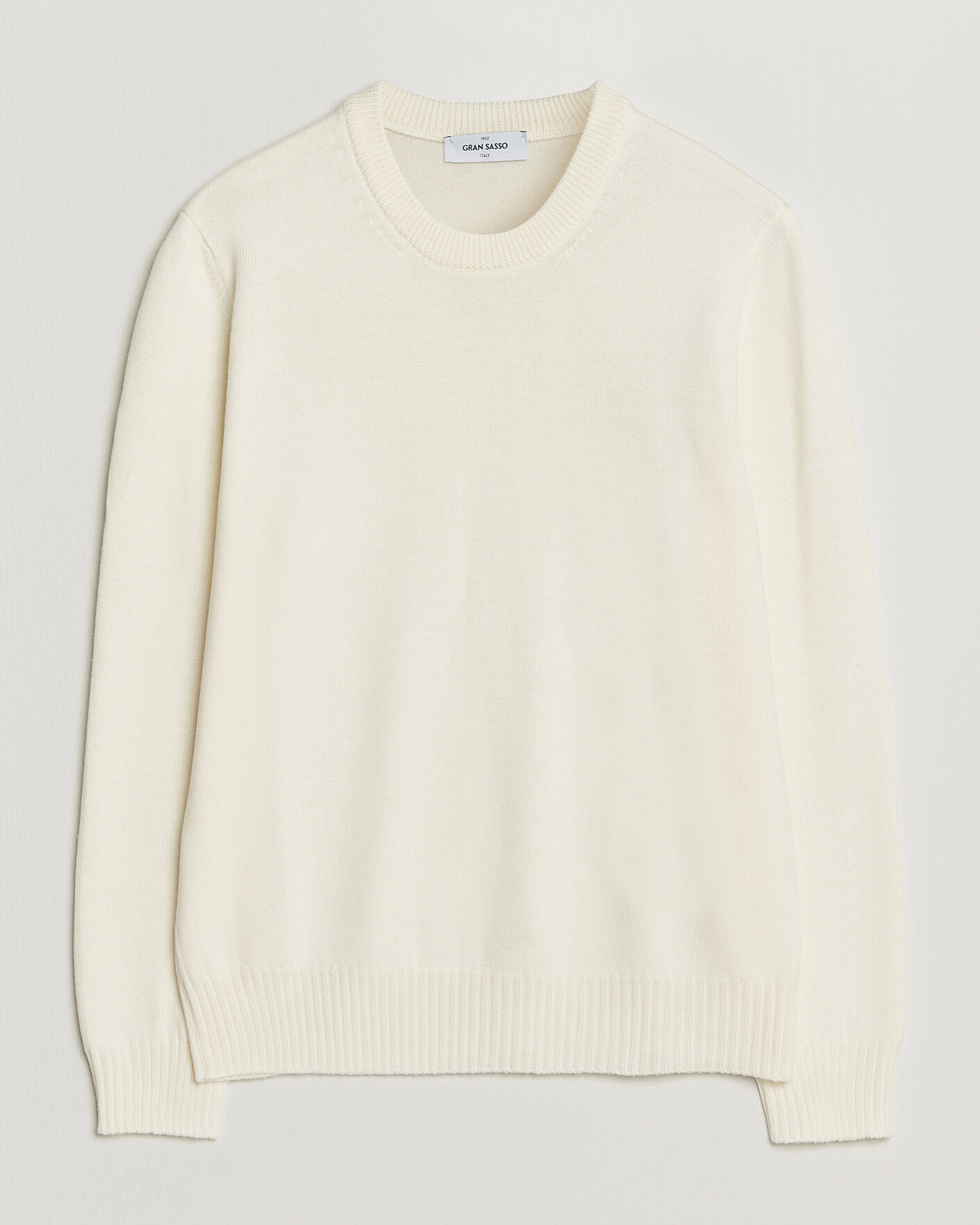 Herre | Trøjer | Gran Sasso | Merino Knitted Crew Neck Cream