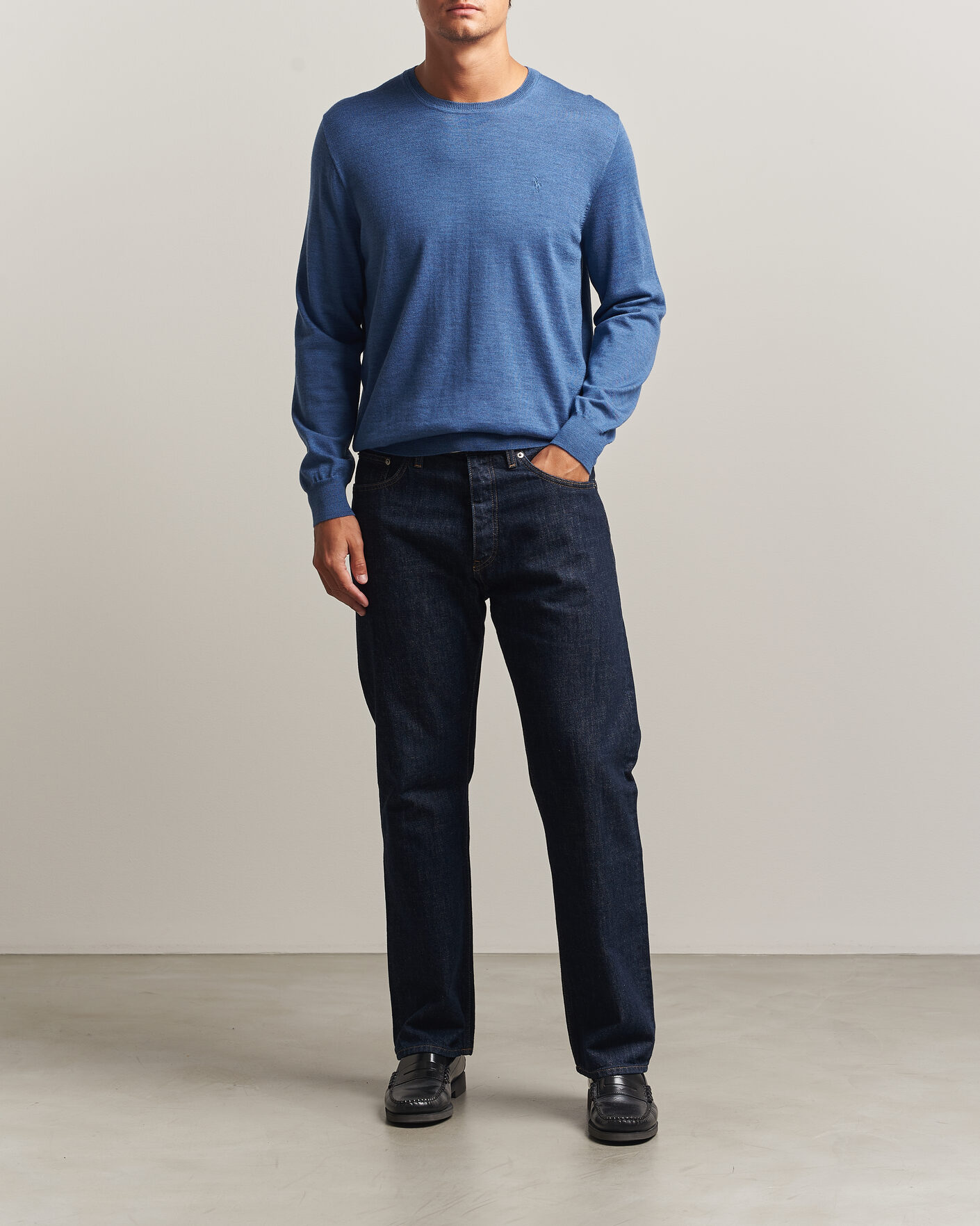 Herre | Trøjer | Polo Ralph Lauren | Long Sleeve Pullover Clarity Blue