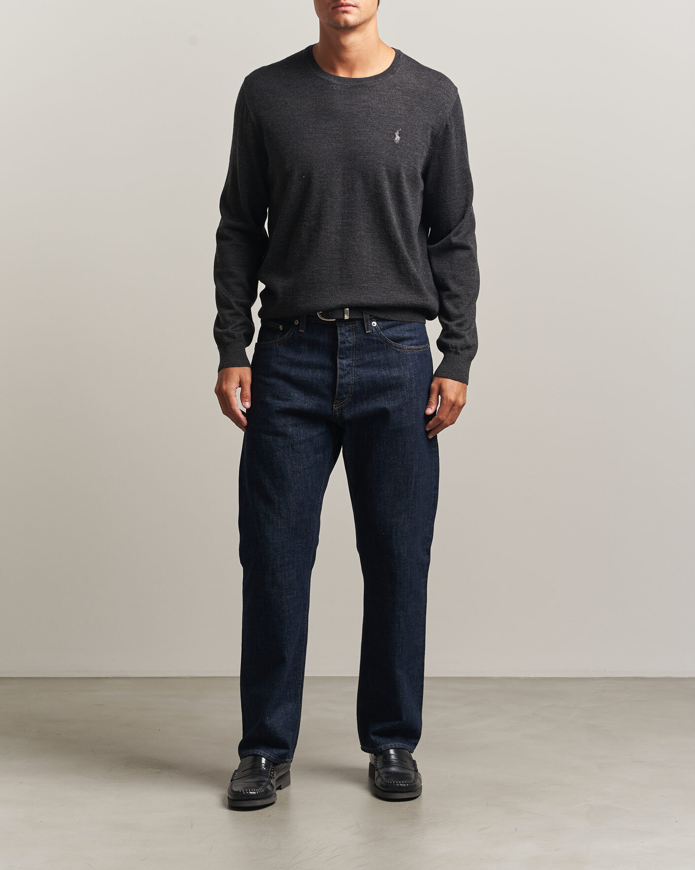 Herre | Trøjer | Polo Ralph Lauren | Long Sleeve Pullover Dark Granite