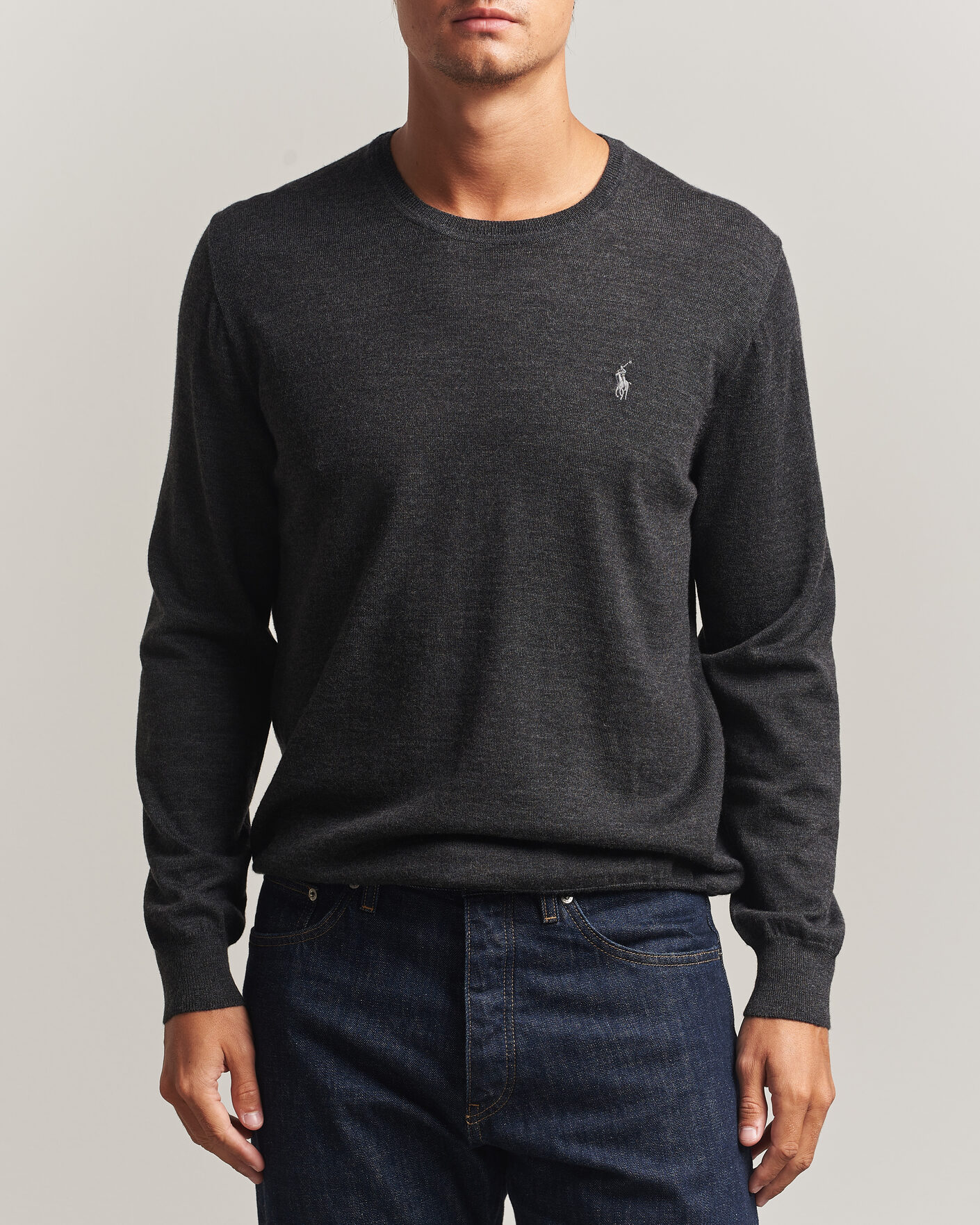 Herre | Trøjer | Polo Ralph Lauren | Long Sleeve Pullover Dark Granite