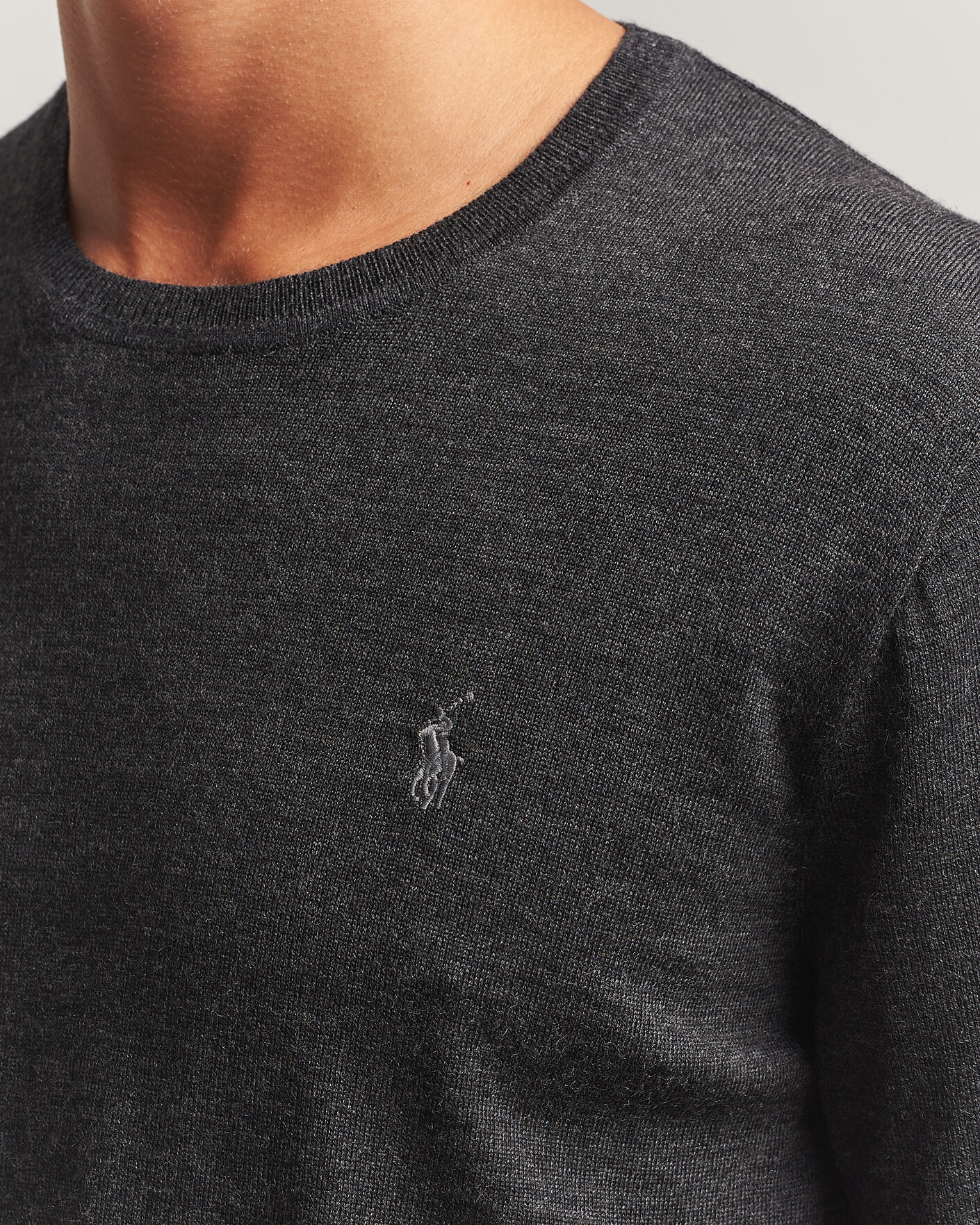 Herre | Trøjer | Polo Ralph Lauren | Long Sleeve Pullover Dark Granite