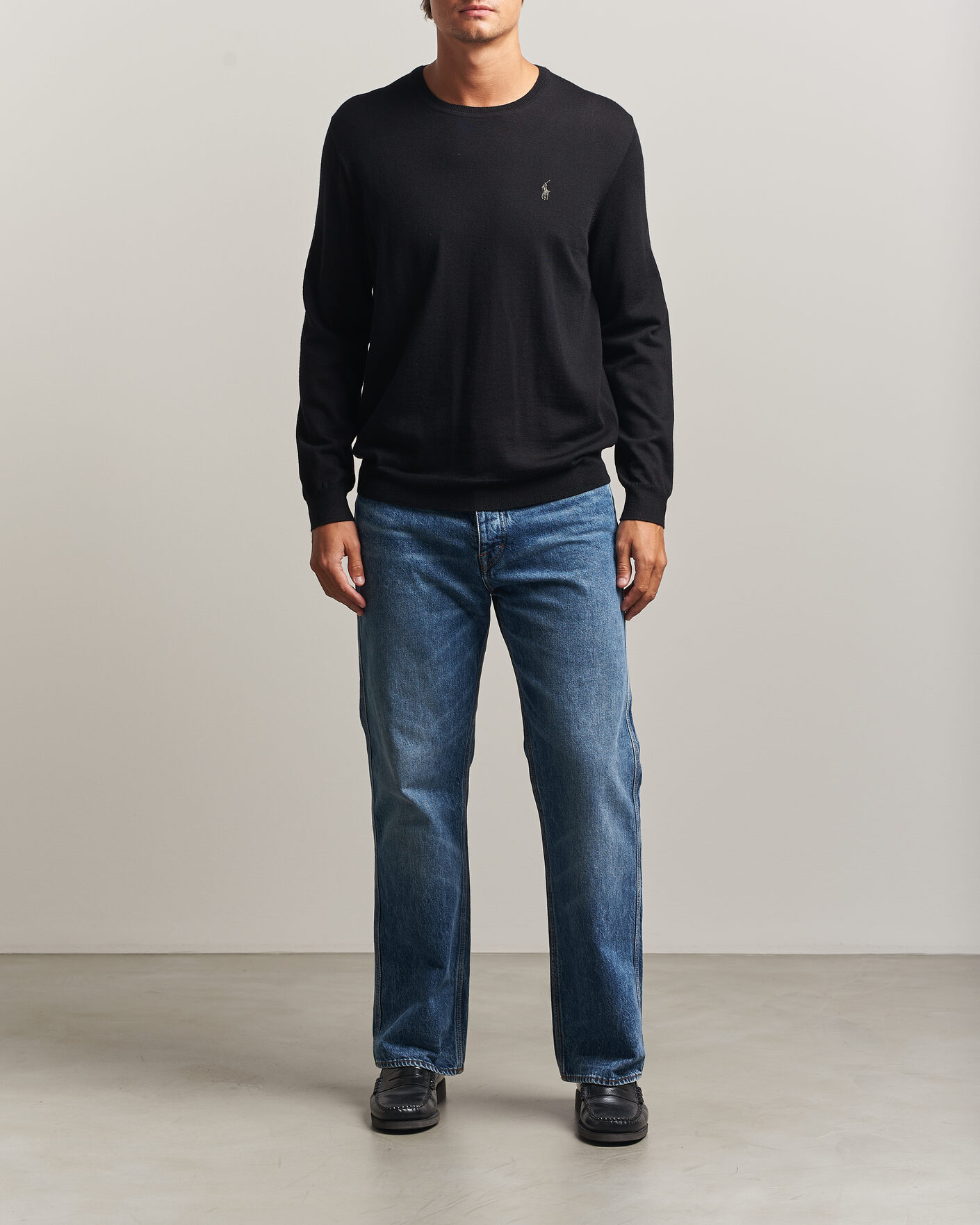 Herre | Trøjer | Polo Ralph Lauren | Long Sleeve Pullover Polo Black