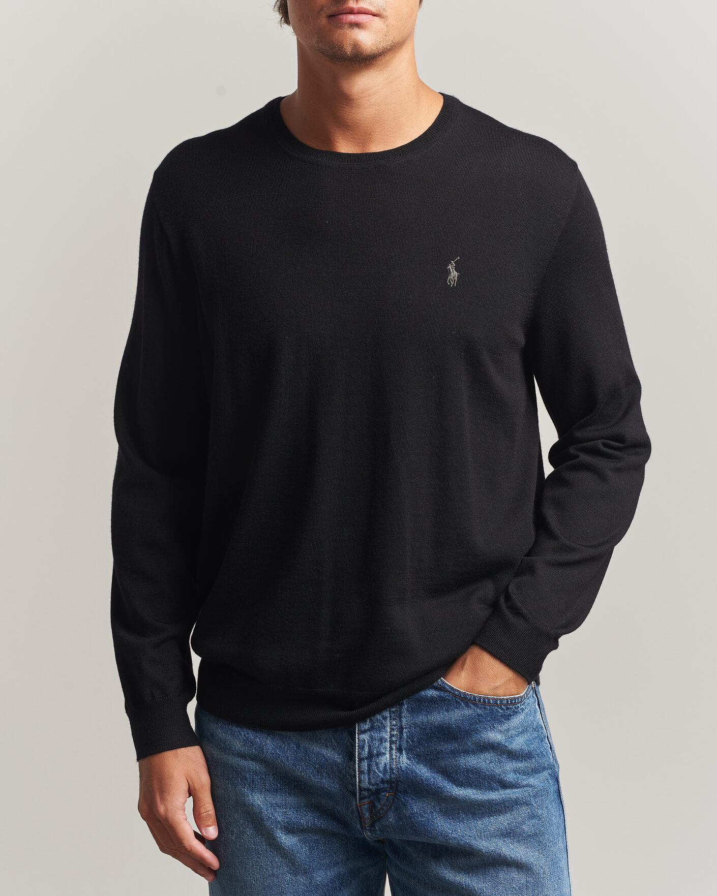 Herre | Trøjer | Polo Ralph Lauren | Long Sleeve Pullover Polo Black