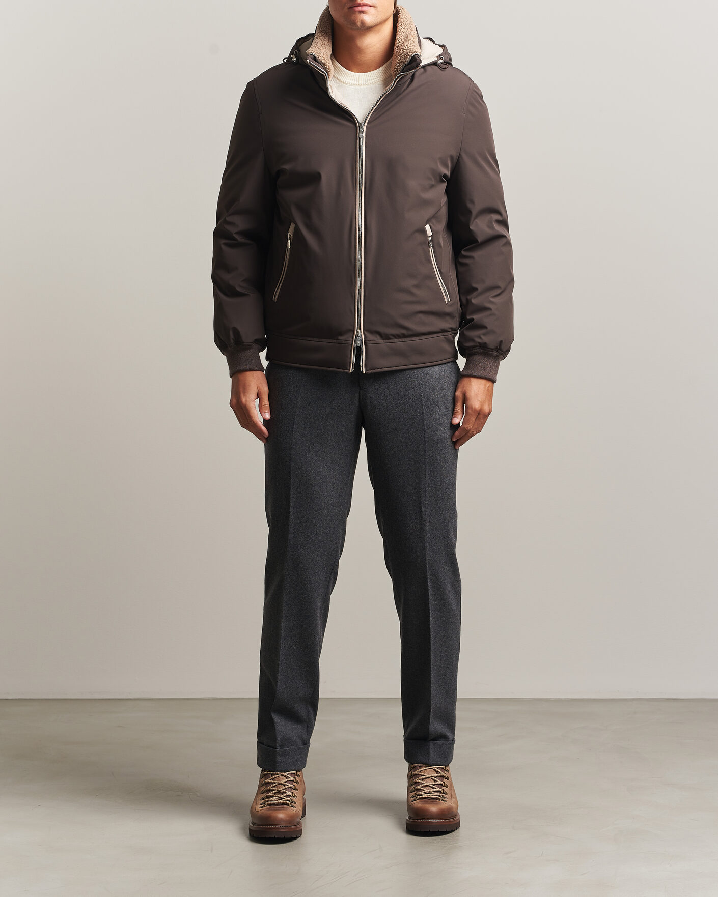 Herre | Jakker | Brunello Cucinelli | Padded Jacket Dark Brown