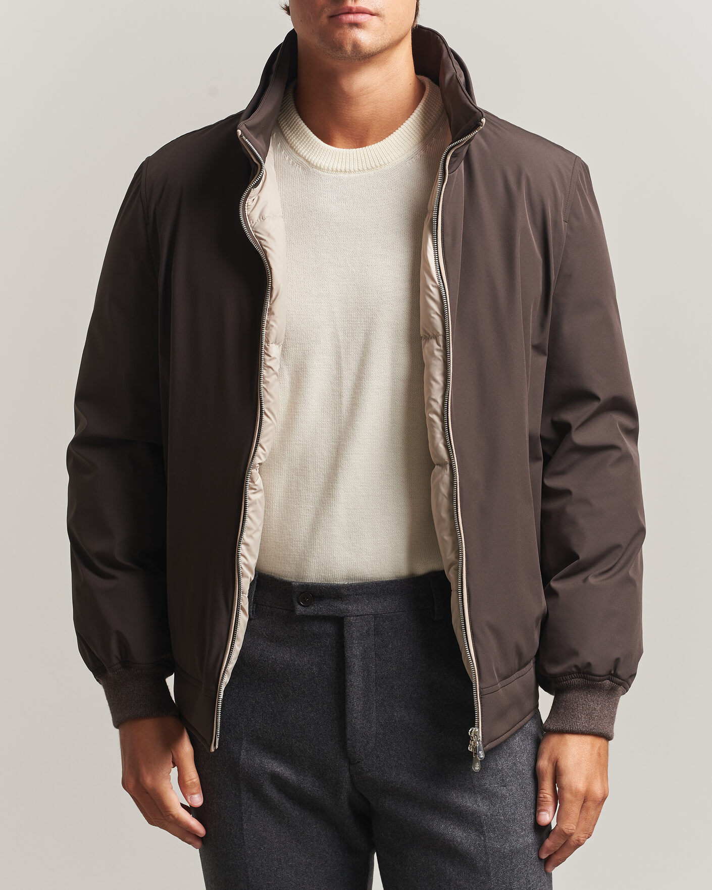 Herre | Jakker | Brunello Cucinelli | Padded Jacket Dark Brown