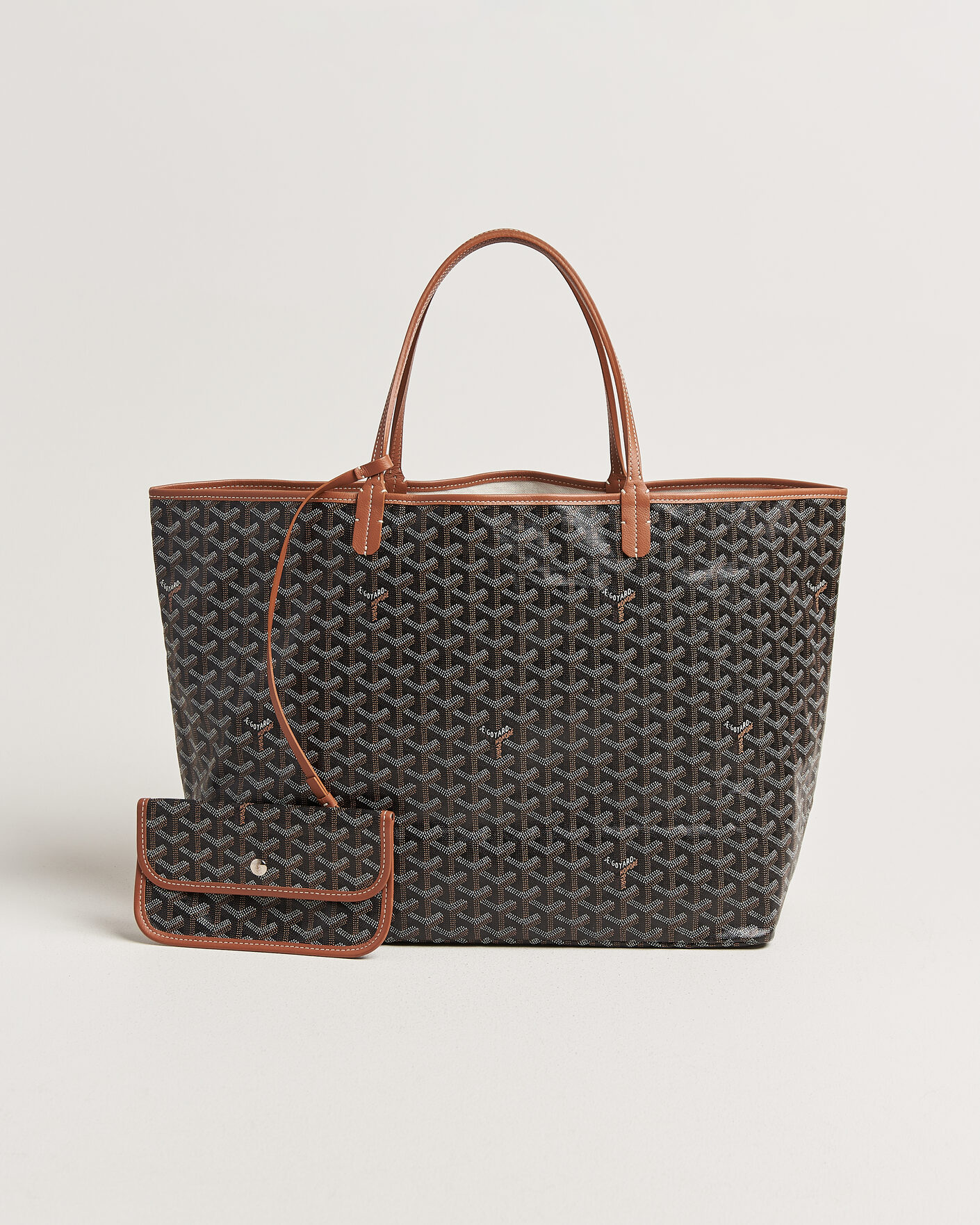 Herre | Pre-Owned & Vintage Bags | Goyard Pre-Owned | Saint Louis GM Coated Canvas Tote Bag Black