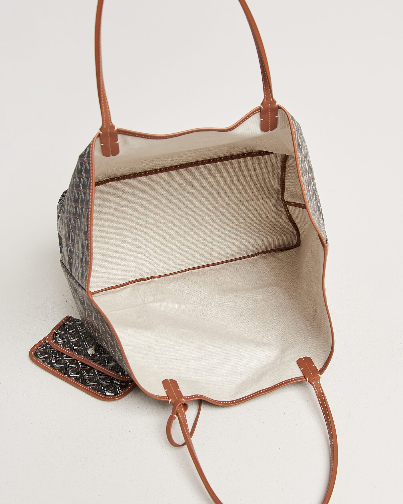 Herre | Pre-Owned & Vintage Bags | Goyard Pre-Owned | Saint Louis GM Coated Canvas Tote Bag Black