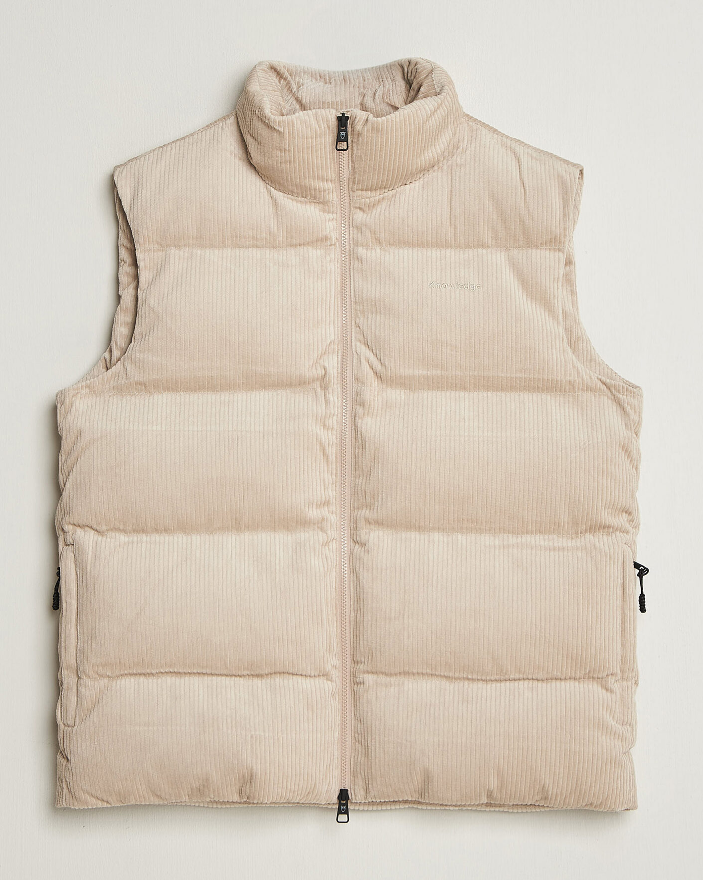 Herre | Veste | KnowledgeCotton Apparel | Corduroy Puffer Vest Light Feather Grey