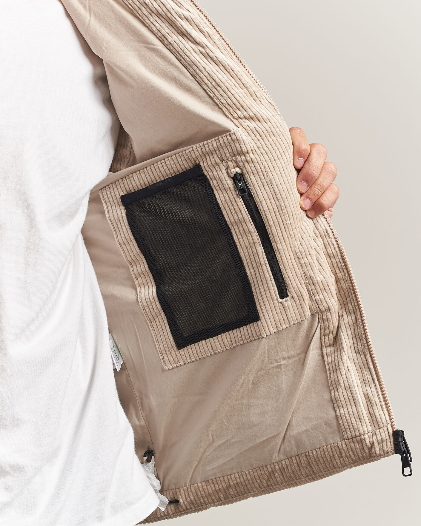 Herre | Veste | KnowledgeCotton Apparel | Corduroy Puffer Vest Light Feather Grey