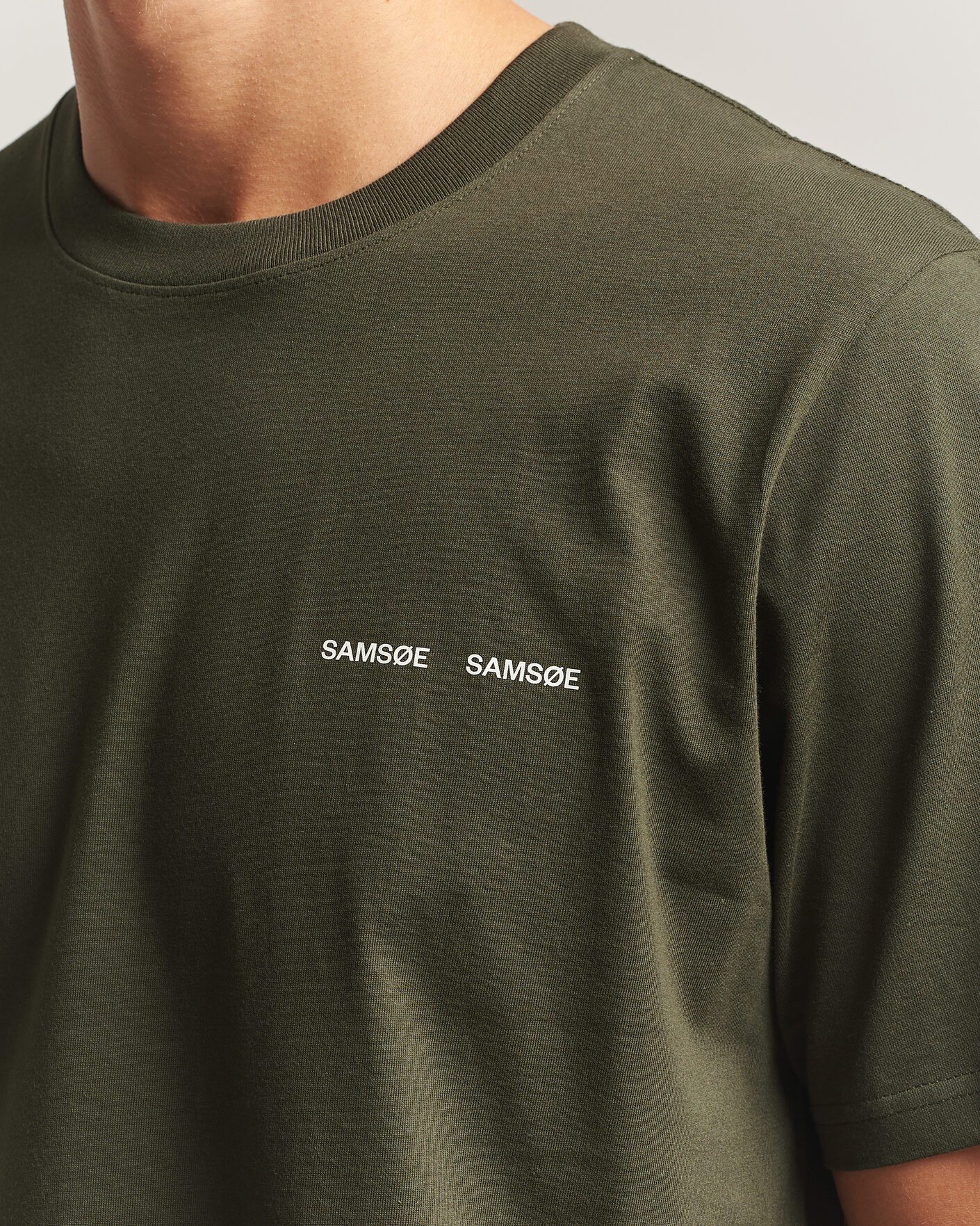 Herre | T-Shirts | Samsøe Samsøe | Thomas Cotton T-Shirt Forest Night