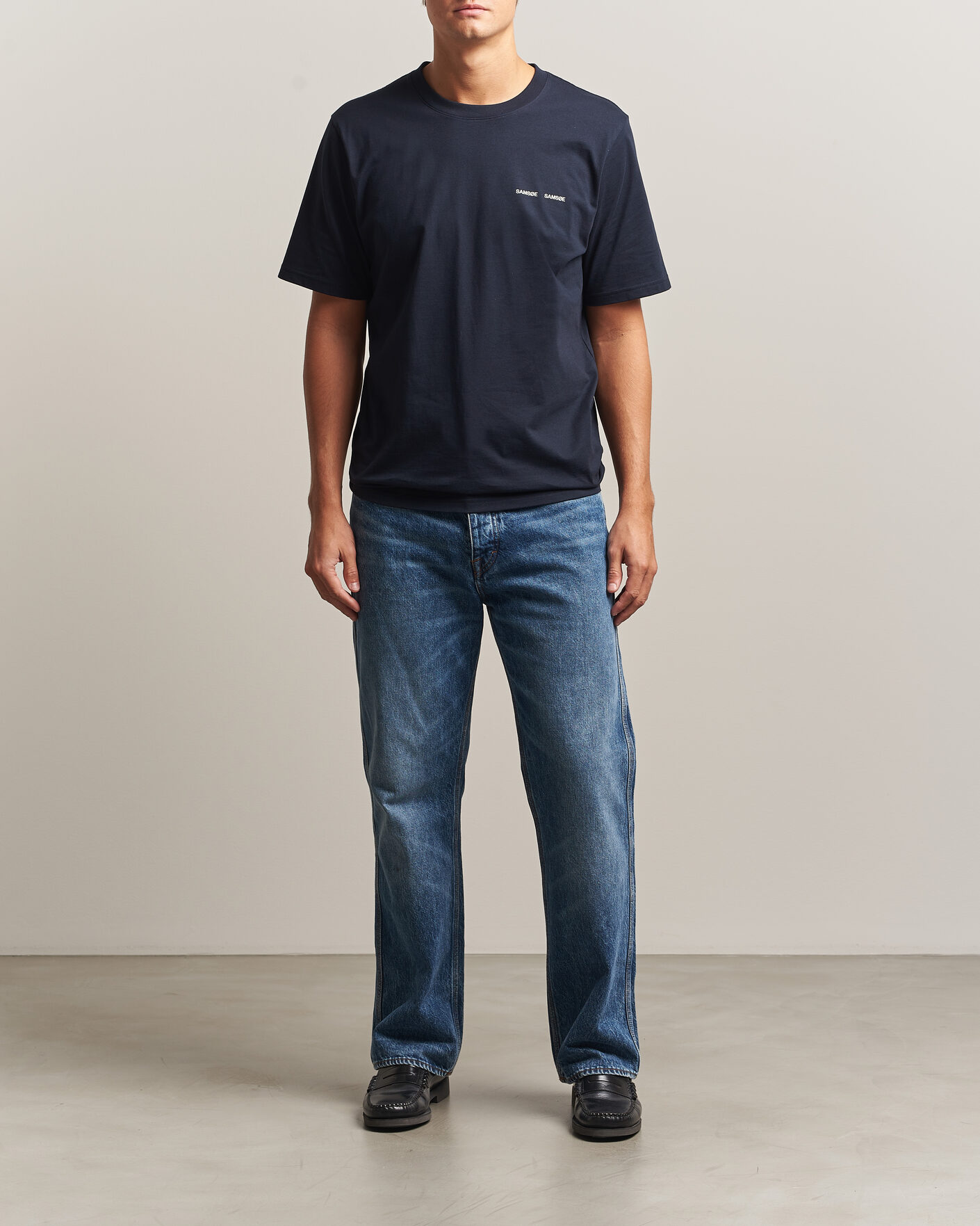 Herre | T-Shirts | Samsøe Samsøe | Thomas Cotton T-Shirt Salute Navy