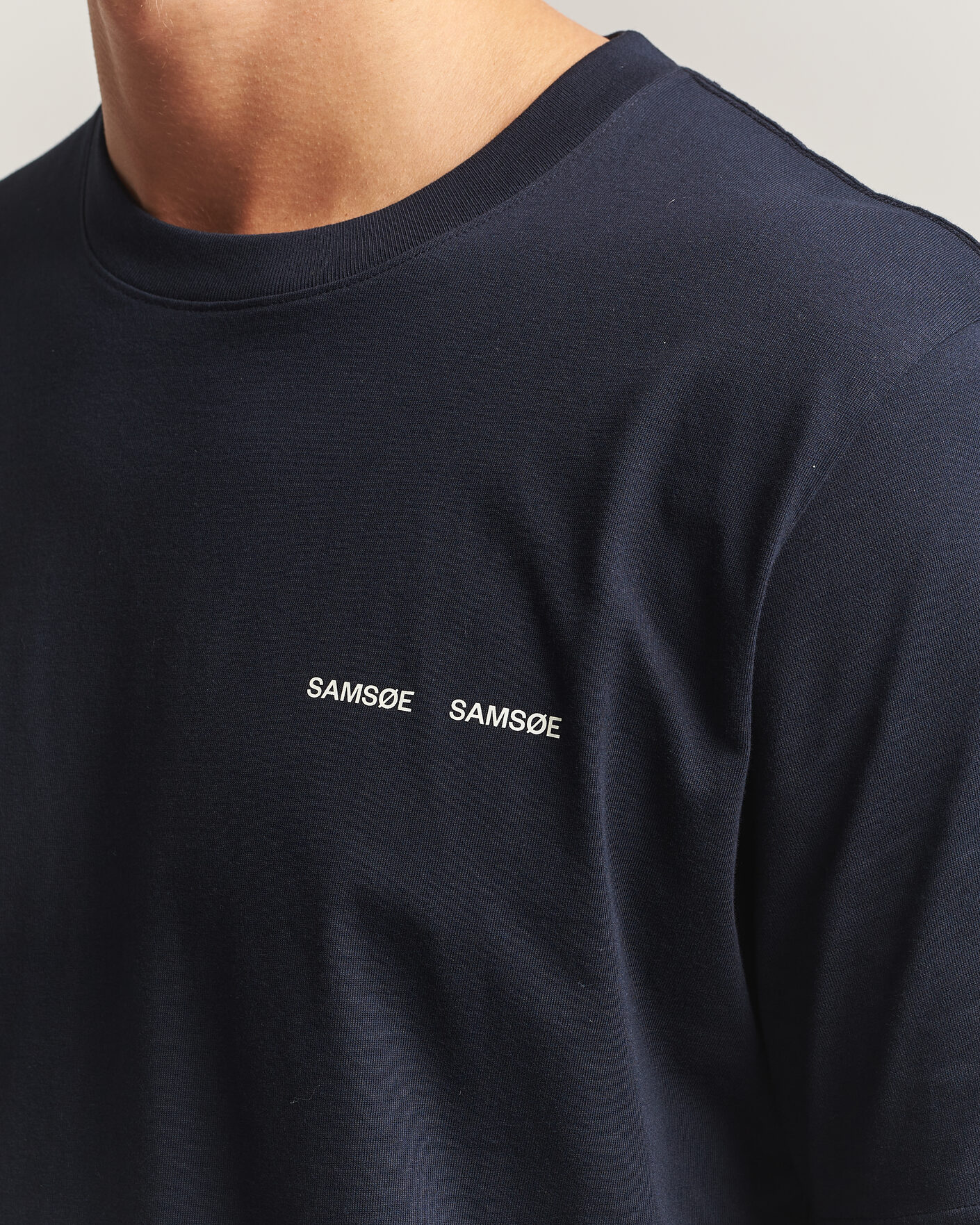 Herre | T-Shirts | Samsøe Samsøe | Thomas Cotton T-Shirt Salute Navy