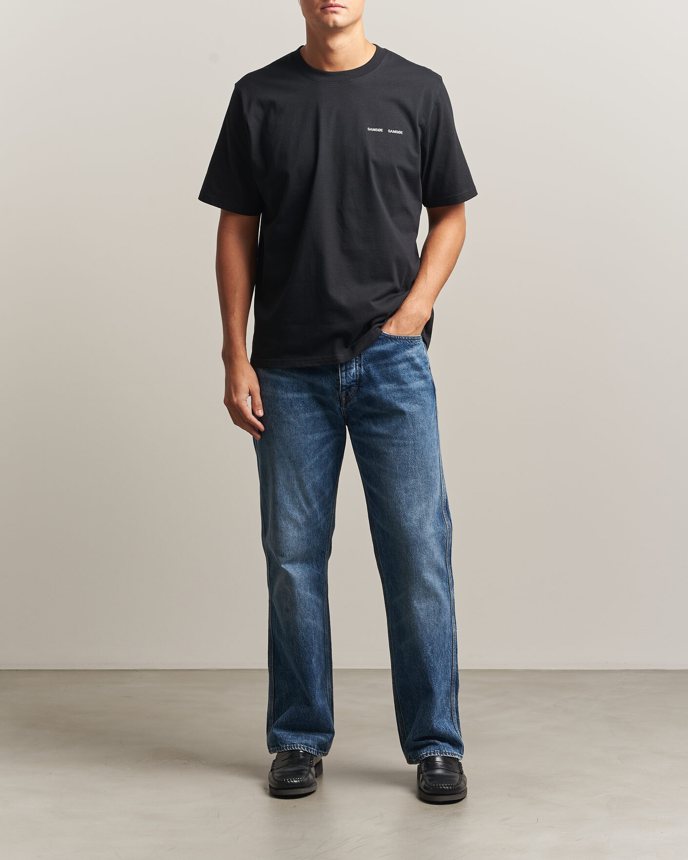 Herre | T-Shirts | Samsøe Samsøe | Thomas Cotton T-Shirt Black