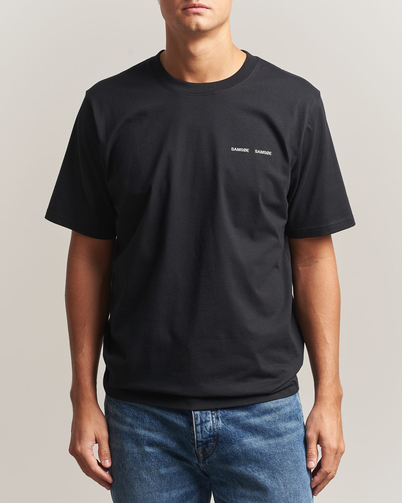 Herre | T-Shirts | Samsøe Samsøe | Thomas Cotton T-Shirt Black