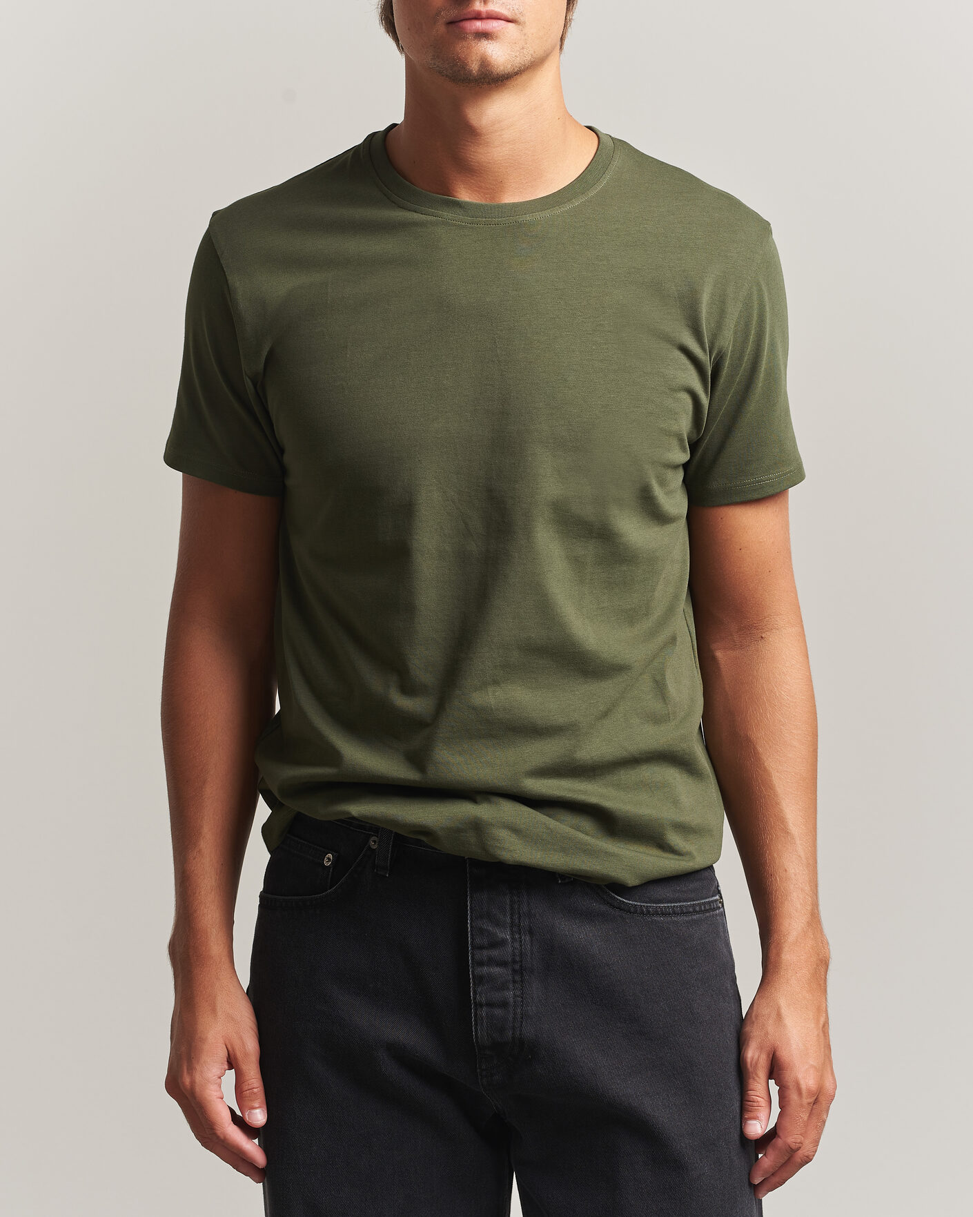 Herre | T-Shirts | Samsøe Samsøe | Kronos Cotton T-Shirt Forest Night