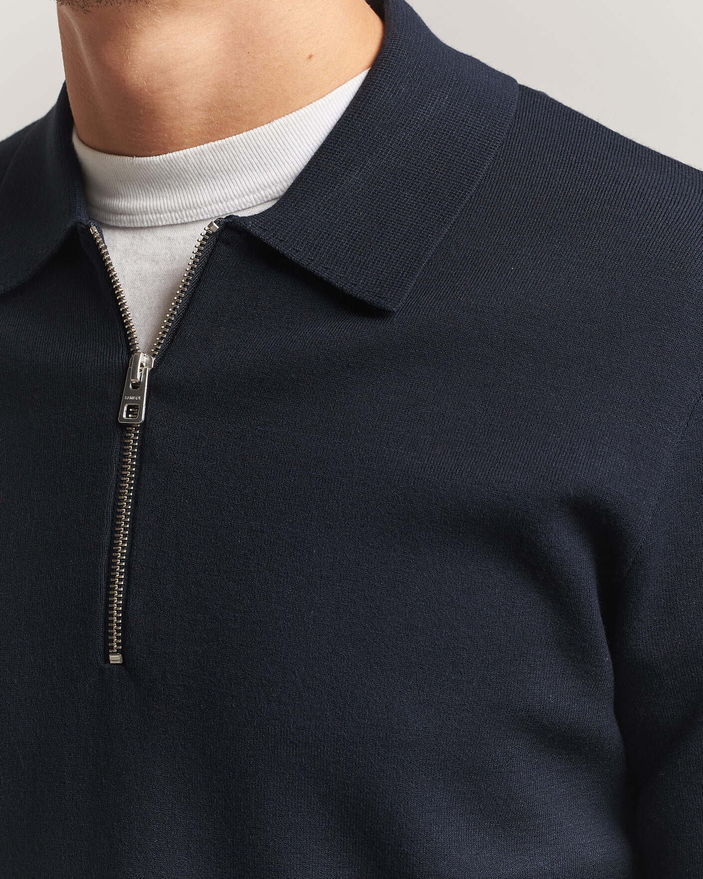 Herre | Trøjer | Samsøe Samsøe | Matt Half Zip Polo Sky Captain