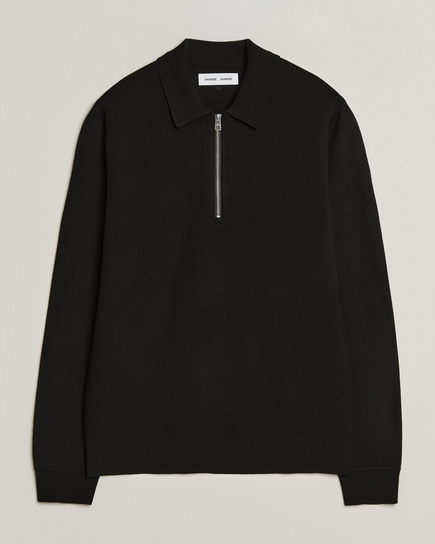 Herre | Trøjer | Samsøe Samsøe | Matt Half Zip Polo Black