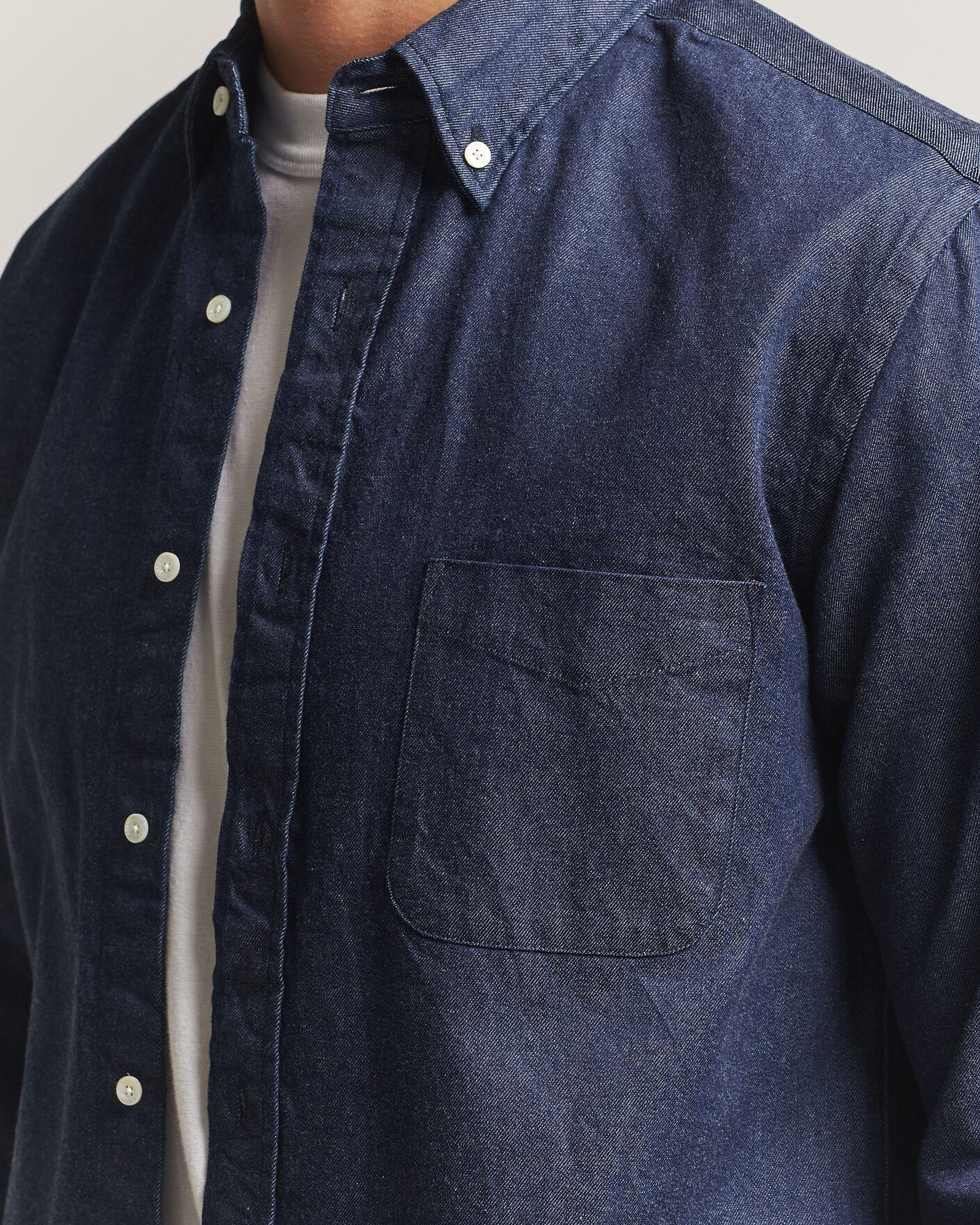 Herre | Skjorter | BEAMS PLUS | Denim Button Down Shirt Indigo