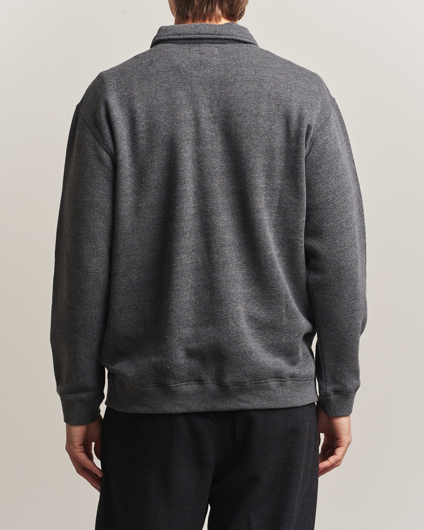 Herre | Trøjer | BEAMS PLUS | Wool/Cotton Half Zip Charcoal