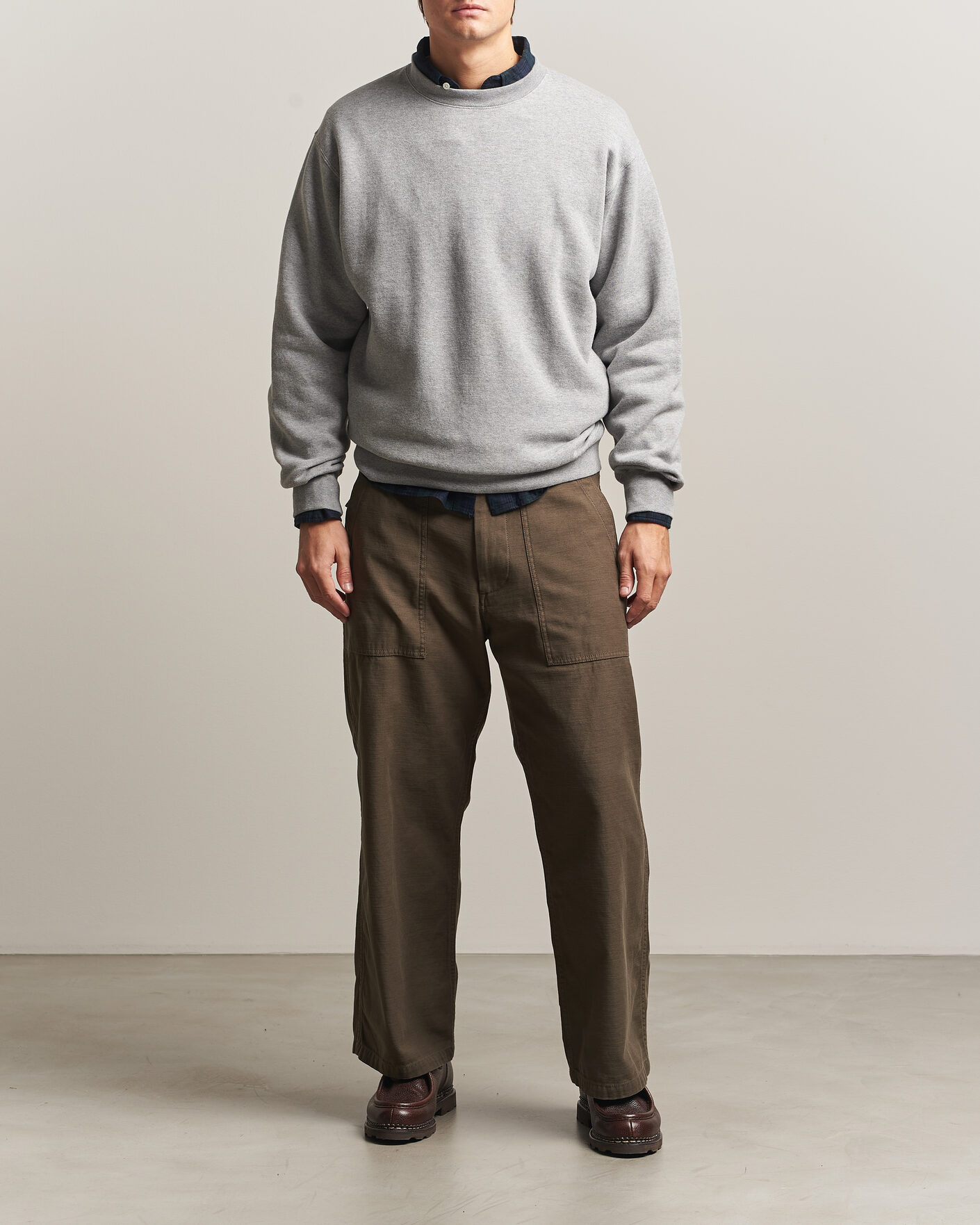 Herre | Trøjer | BEAMS PLUS | Soft Sweat Crew Neck Grey