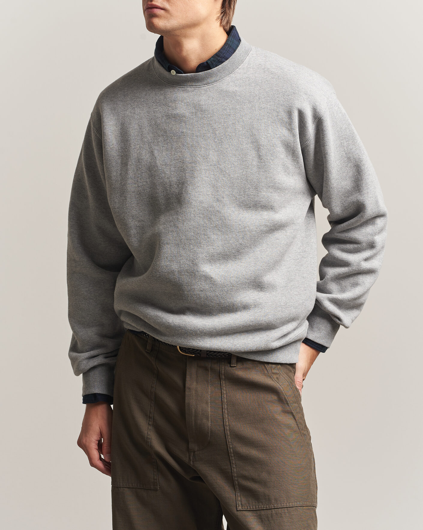 Herre | Trøjer | BEAMS PLUS | Soft Sweat Crew Neck Grey