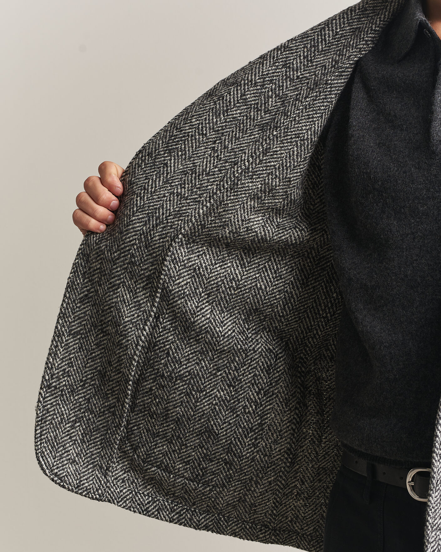 Herre | Jakker | BEAMS PLUS | Wool Herringbone Jacket Grey