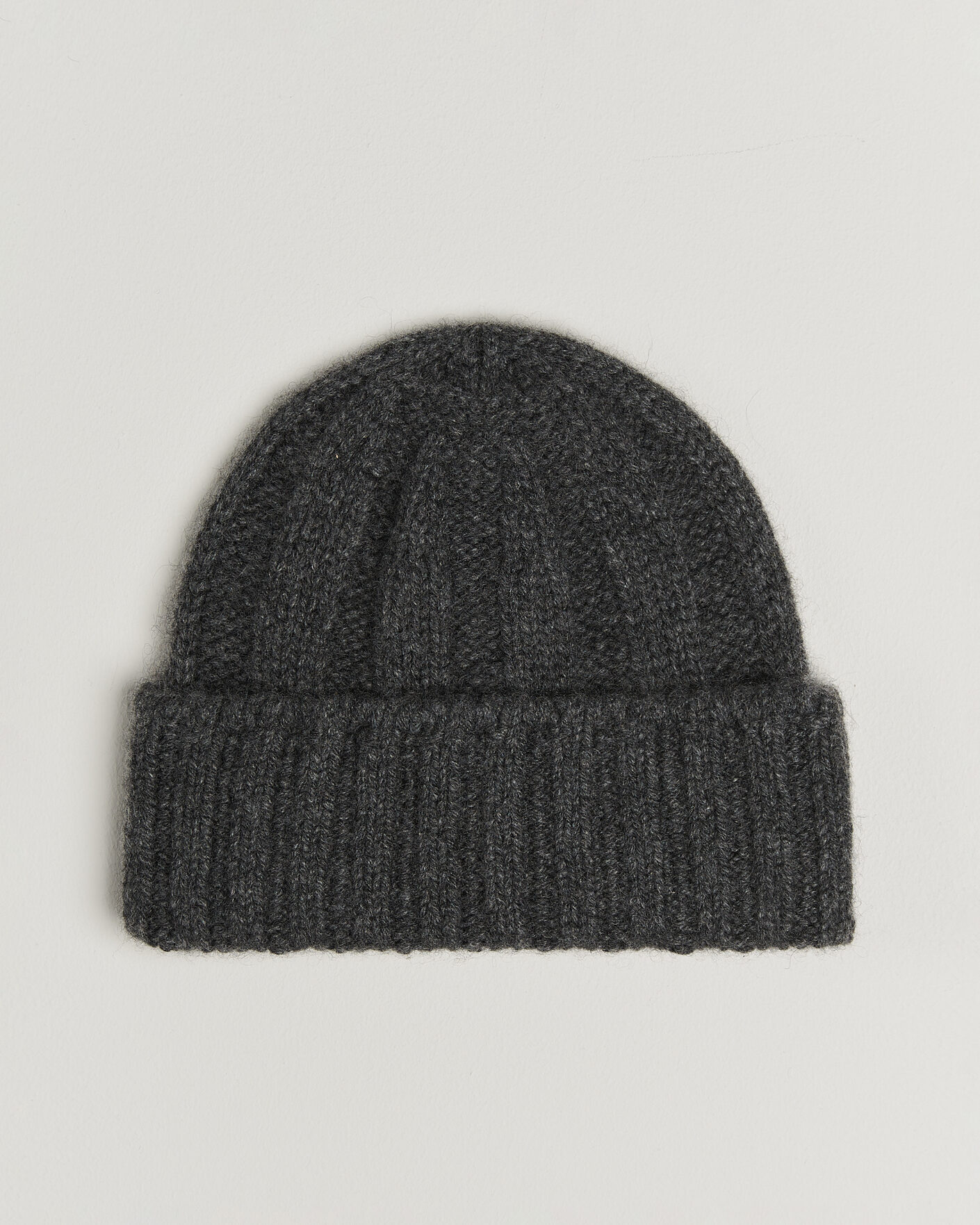 Herre | Huer | BEAMS PLUS | Cashmere Rib Beanie Grey