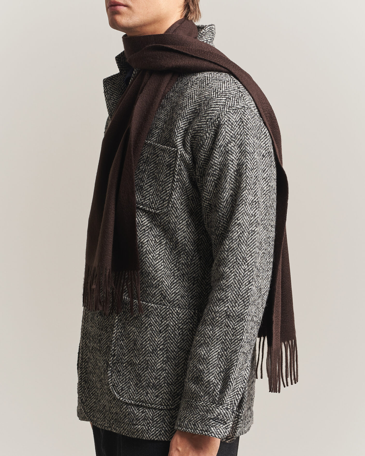 Herre | Halstørklæder | BEAMS PLUS | Cashmere Scarf Dark Brown