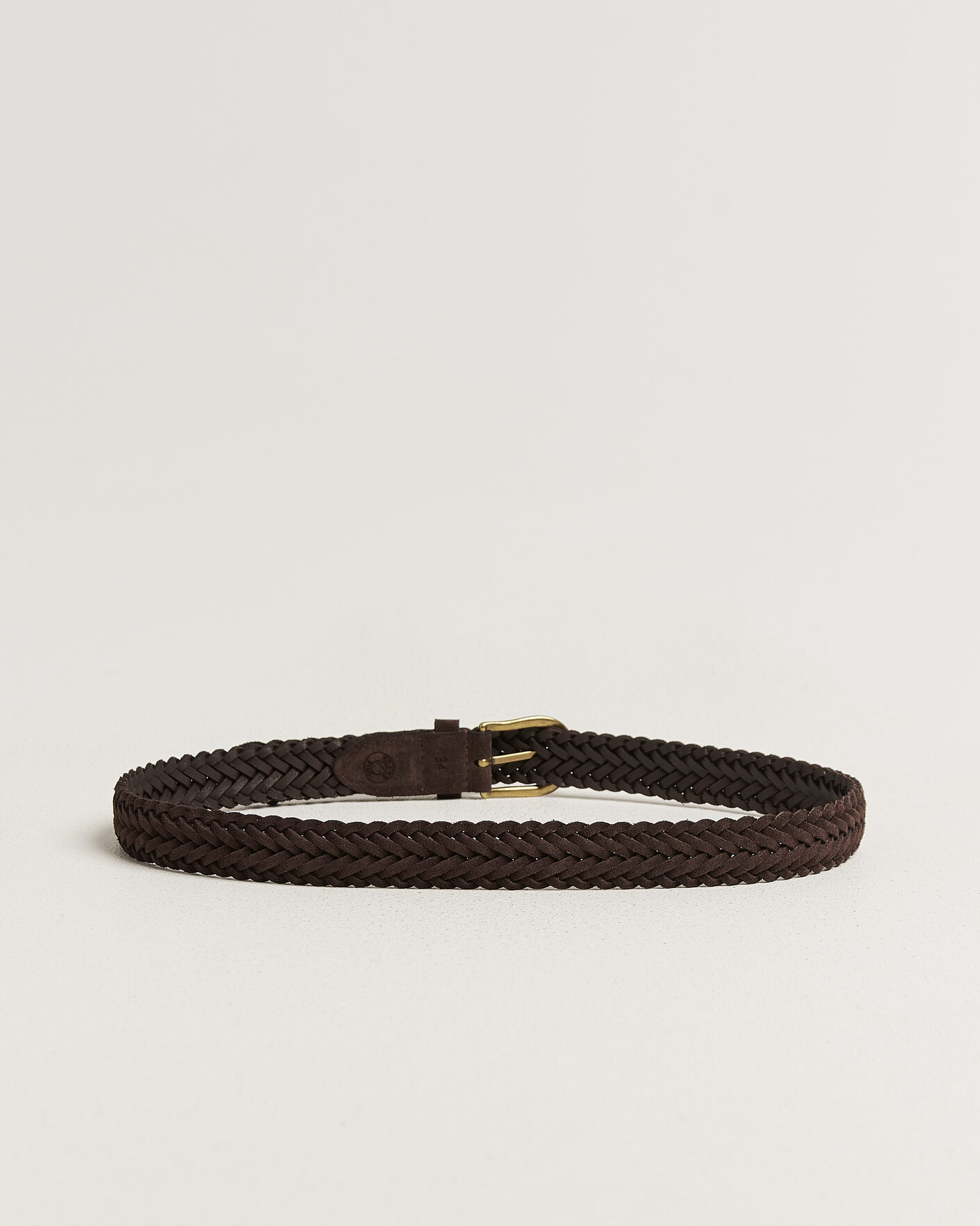 Herre | Bælter | BEAMS PLUS | Suede Braided Belt Dark Brown