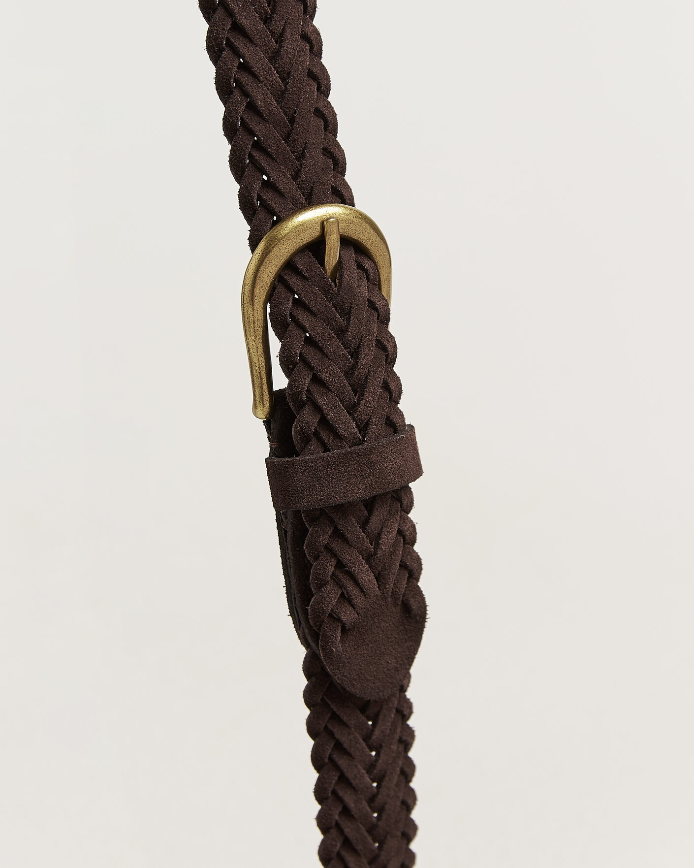 Herre | Bælter | BEAMS PLUS | Suede Braided Belt Dark Brown