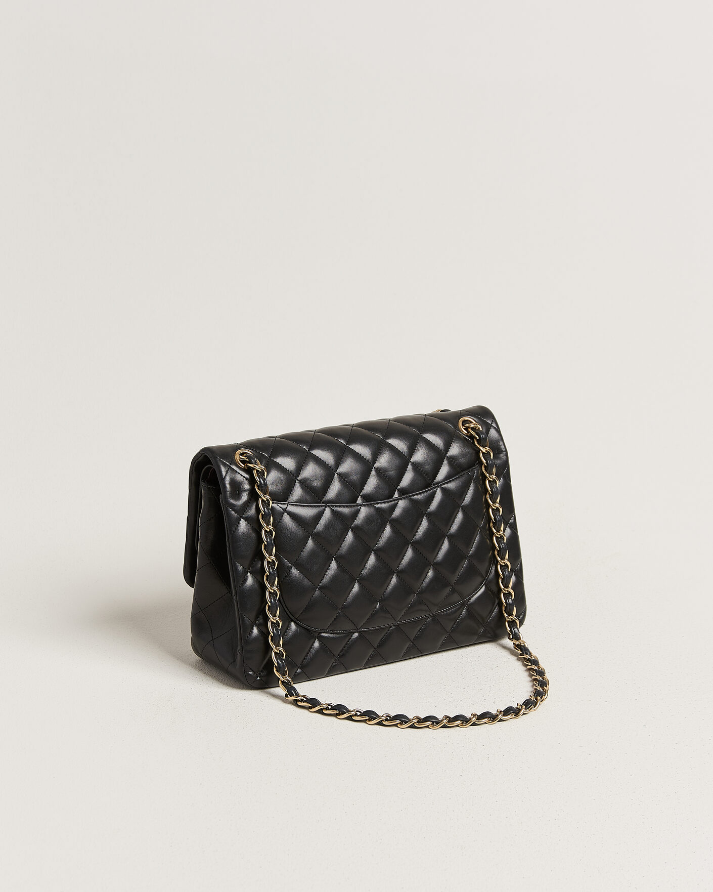 Herre | Pre-Owned & Vintage Bags | Chanel Pre-Owned | Classic Jumbo Double Flap Bag Lambskin Black