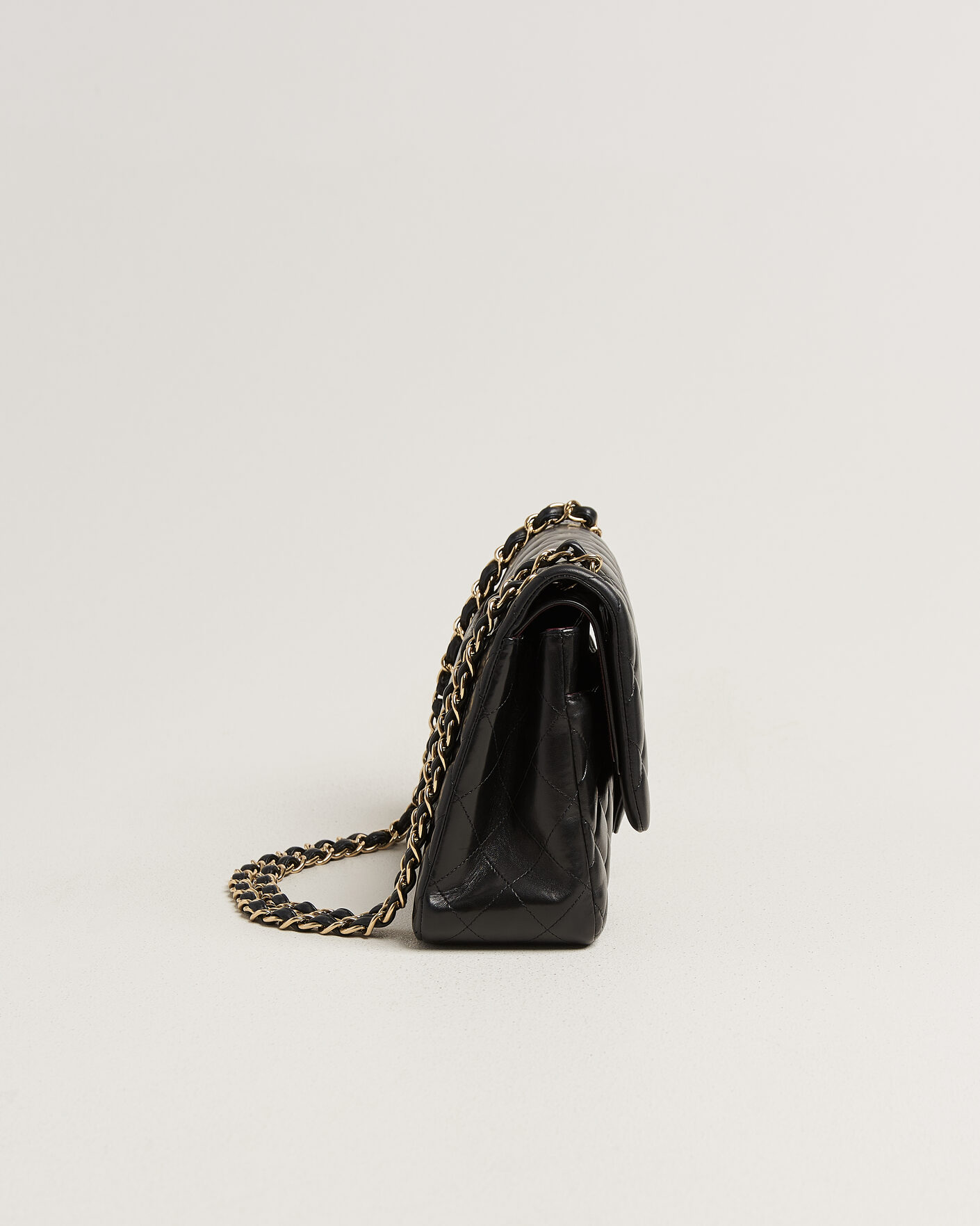 Herre | Pre-Owned & Vintage Bags | Chanel Pre-Owned | Classic Jumbo Double Flap Bag Lambskin Black
