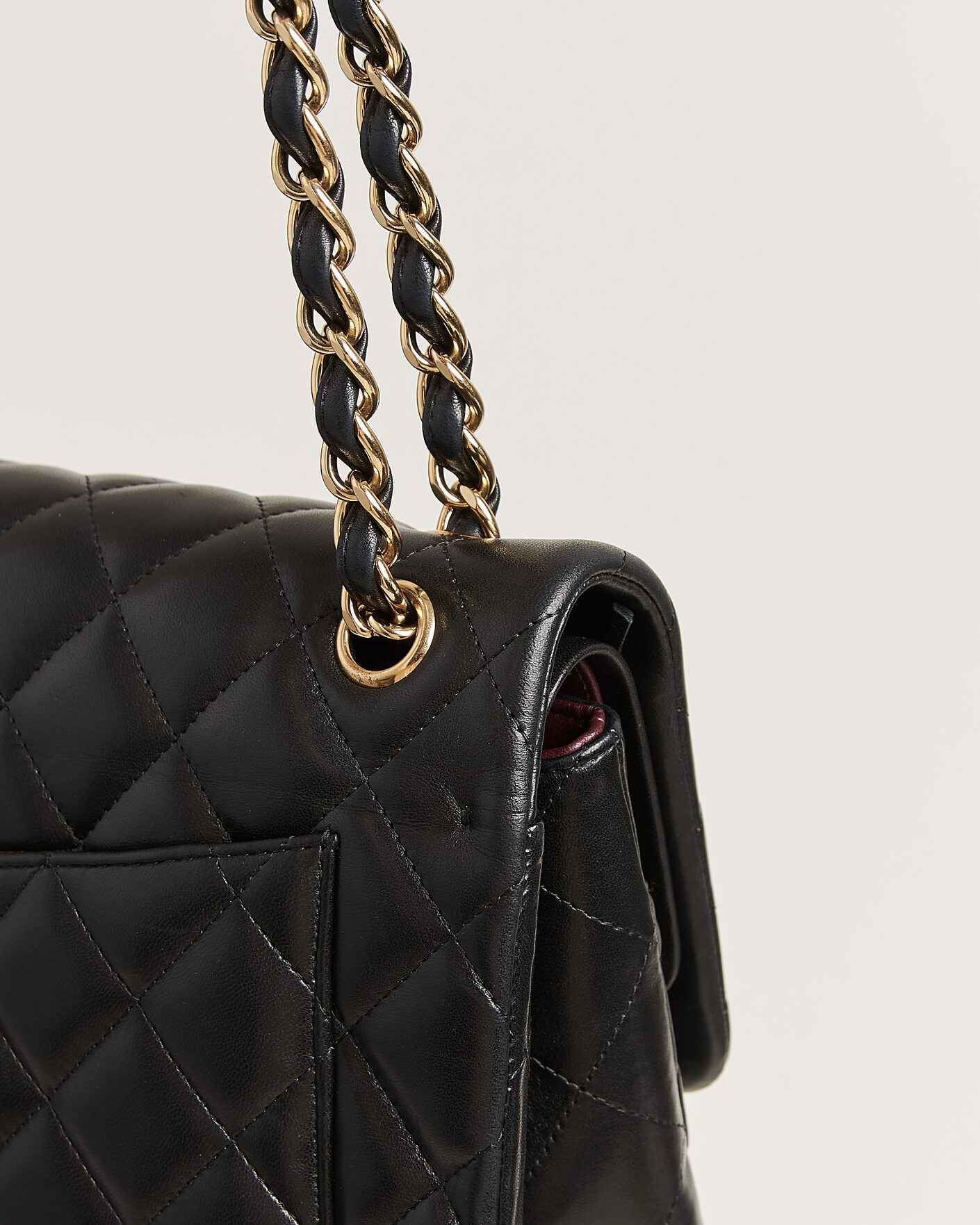 Herre | Pre-Owned & Vintage Bags | Chanel Pre-Owned | Classic Jumbo Double Flap Bag Lambskin Black
